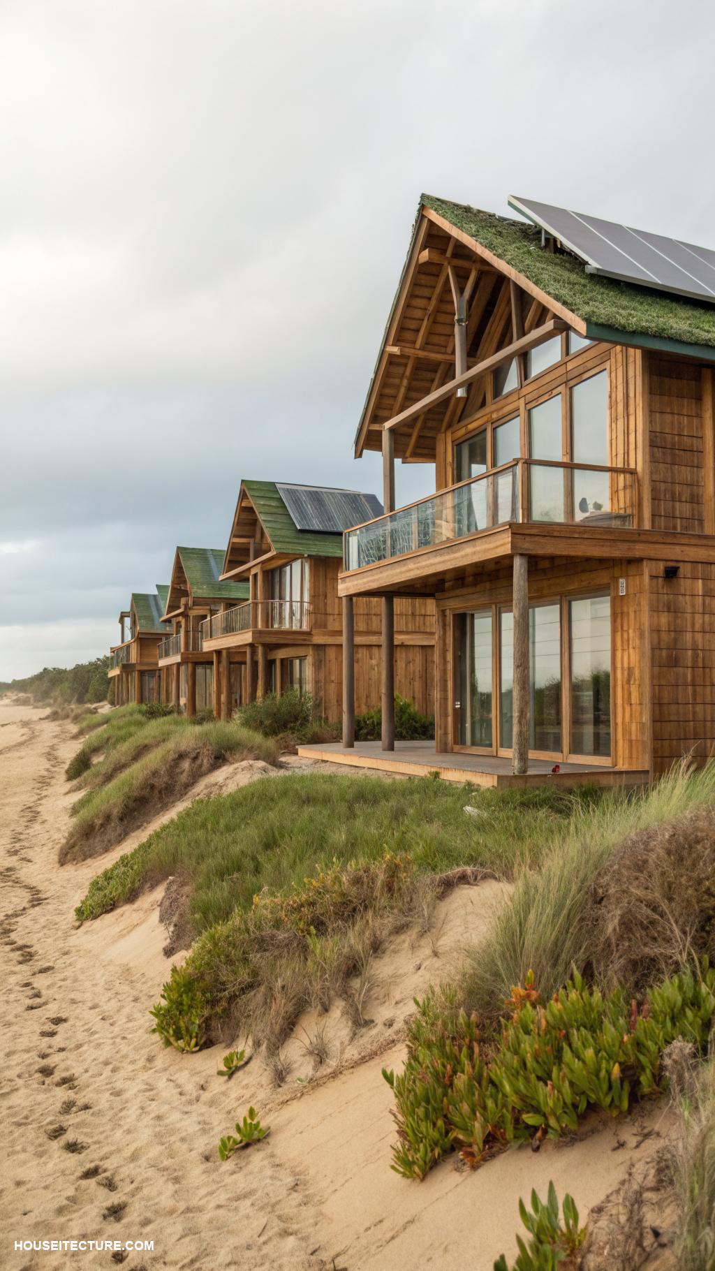 beach houses Sustainable materials for eco friendly design