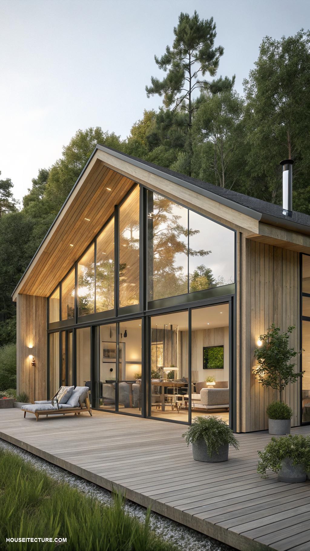 cottage houses Sleek contemporary cottage with glass walls
