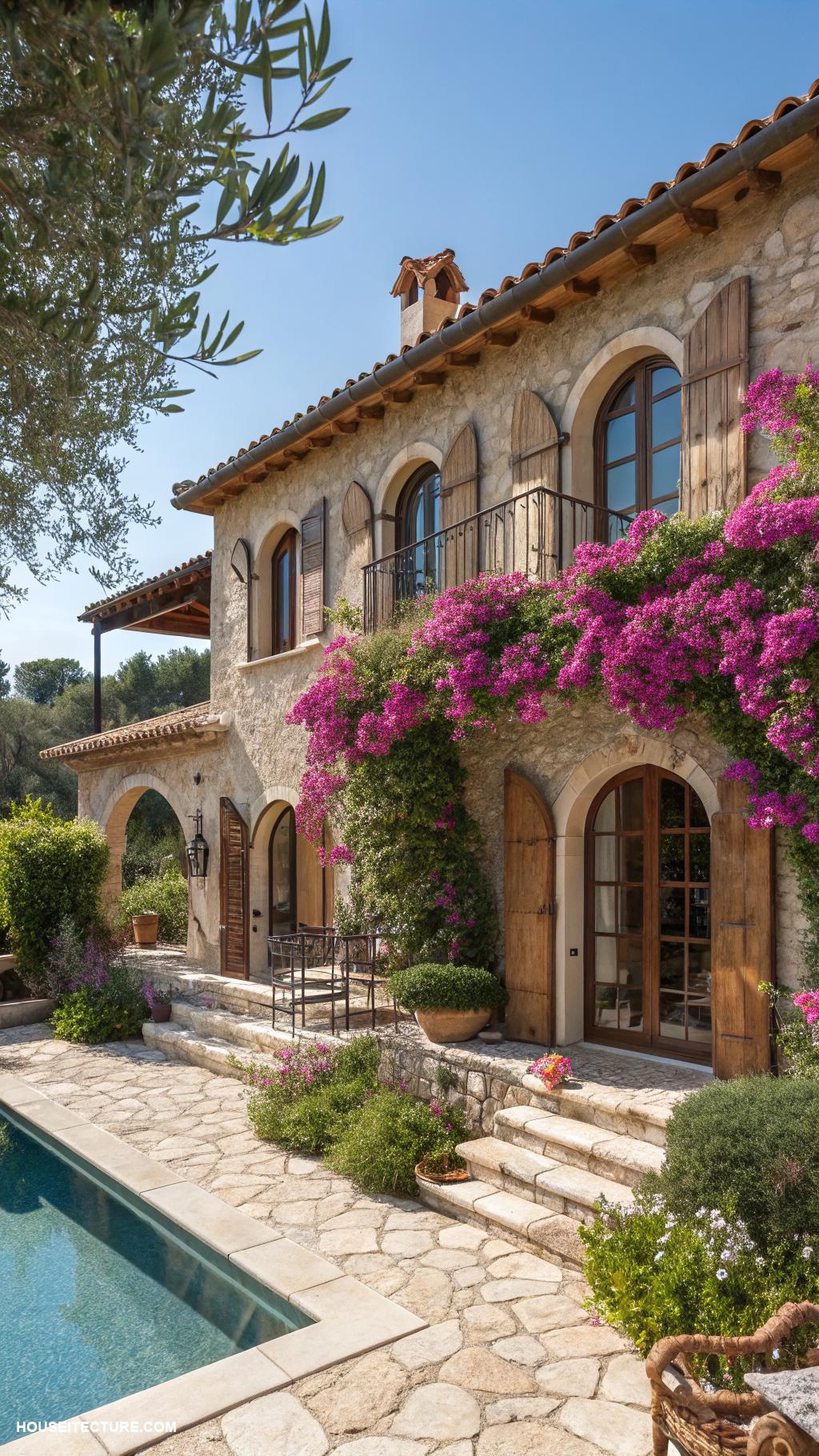 country house Mediterranean villa with terracotta roof