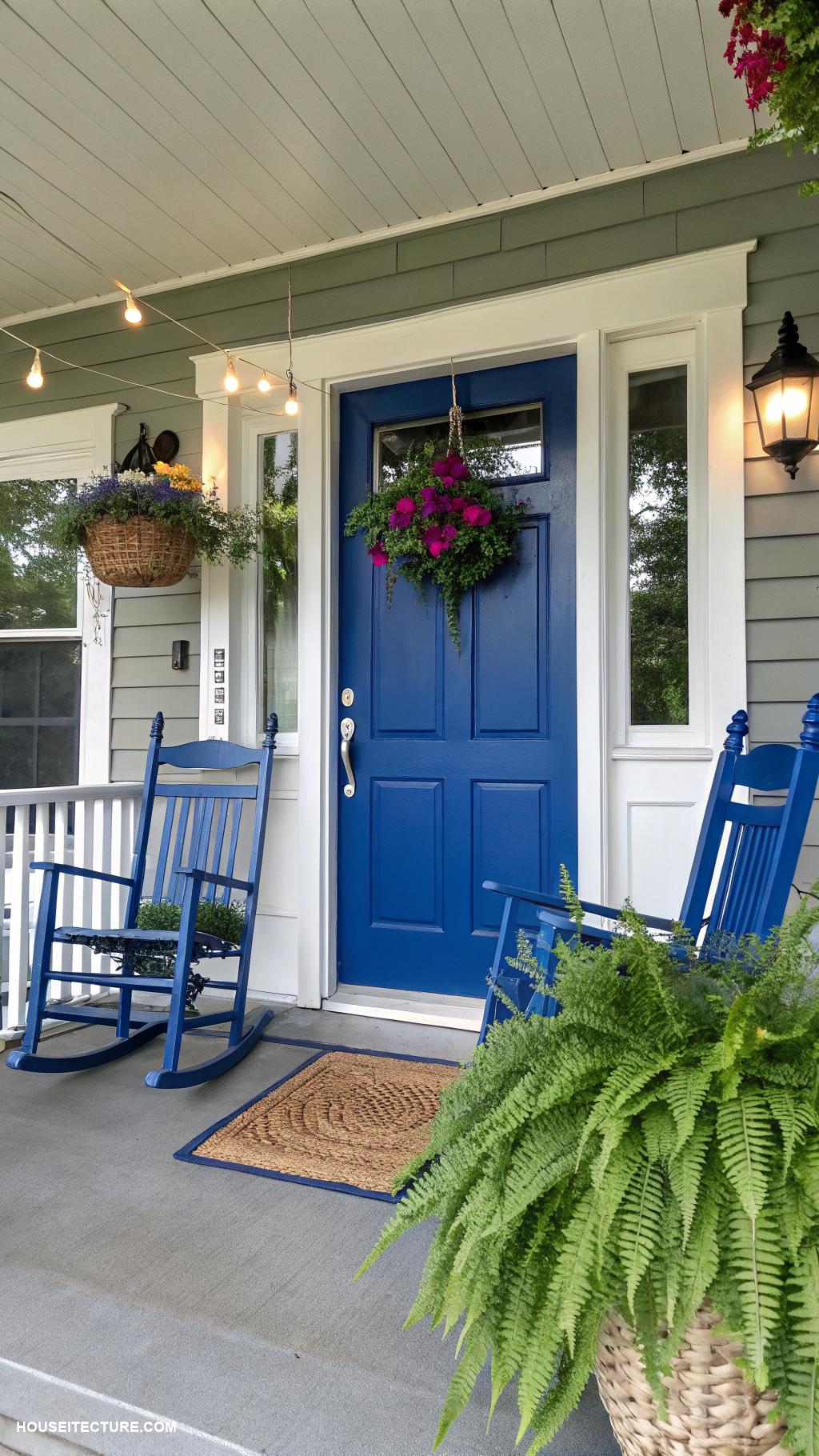 easy front porch ideas Use a bold paint color for doors
