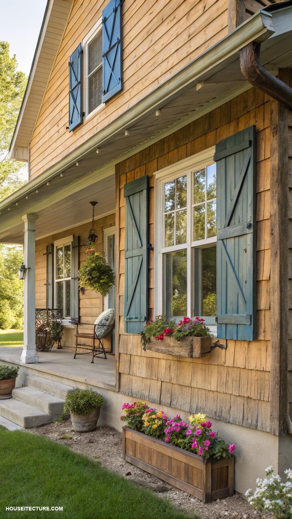 exterior shutters ideas Board and batten shutters for rustic charm