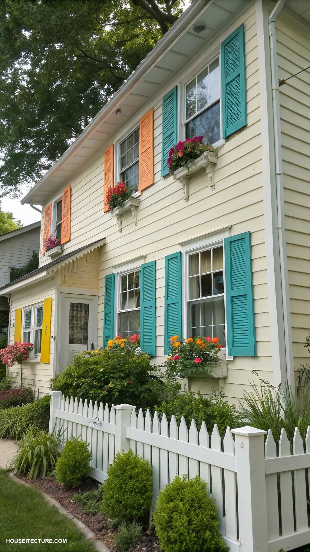 exterior shutters ideas Colorful vinyl shutters for vibrant curb appeal