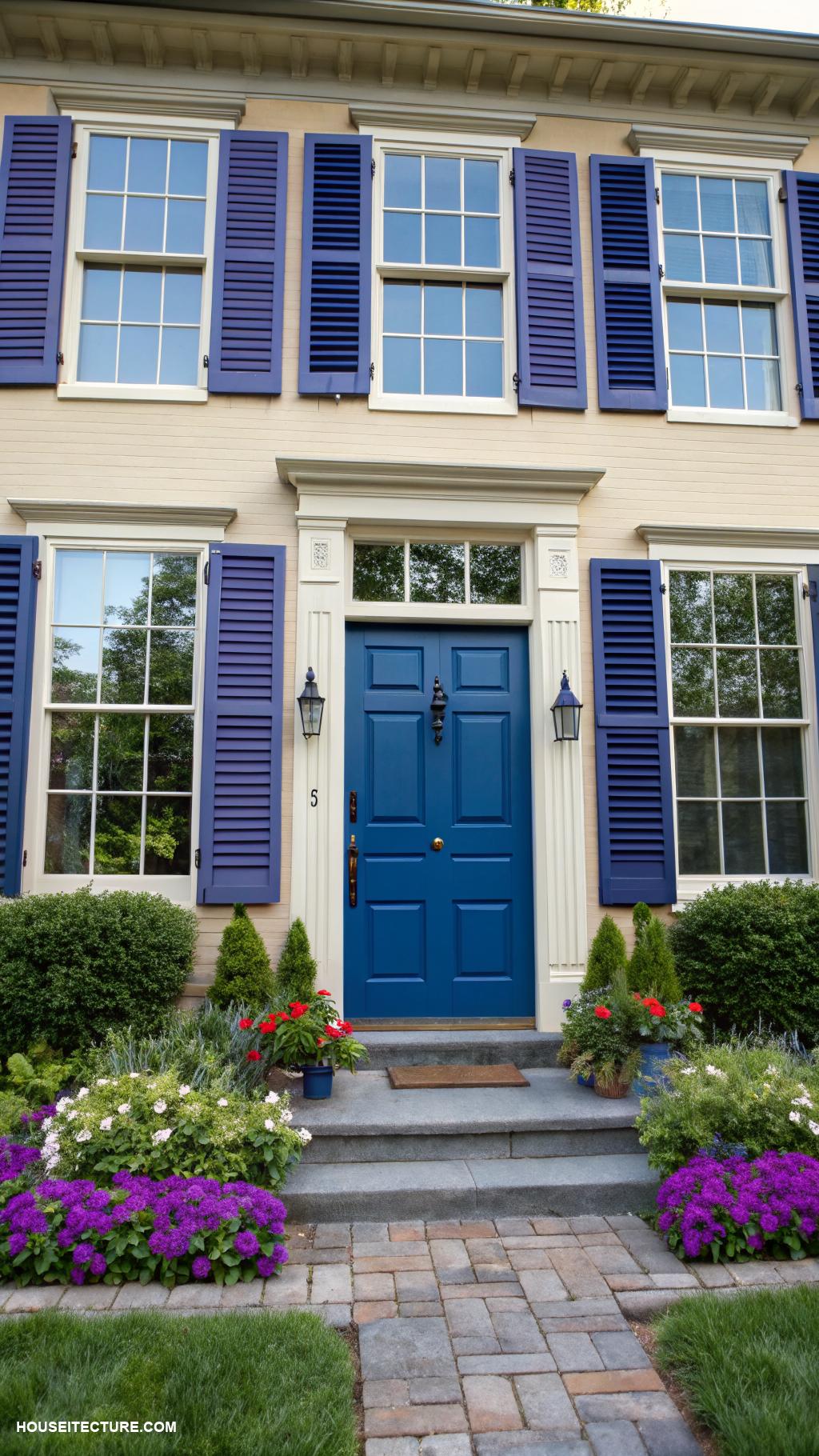 exterior shutters ideas Custom painted shutters to match door color