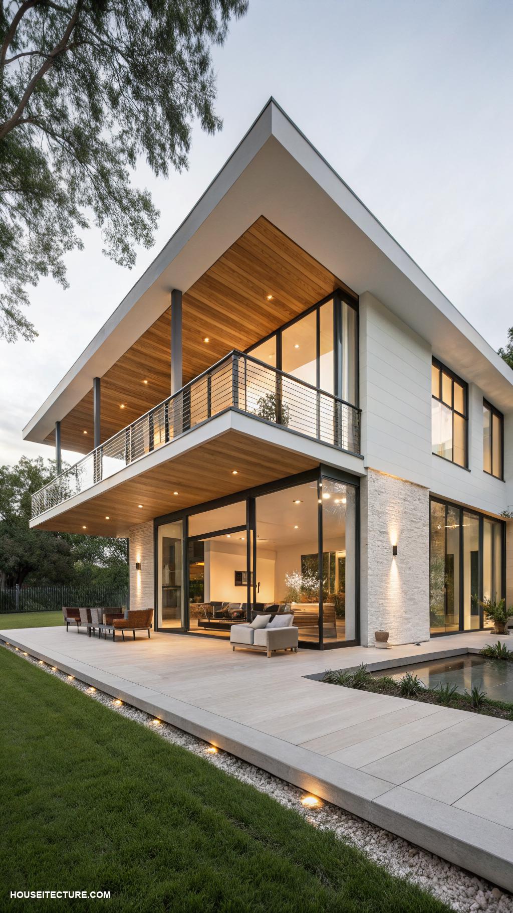 house architecture styles Modern minimalist with clean lines and open spaces