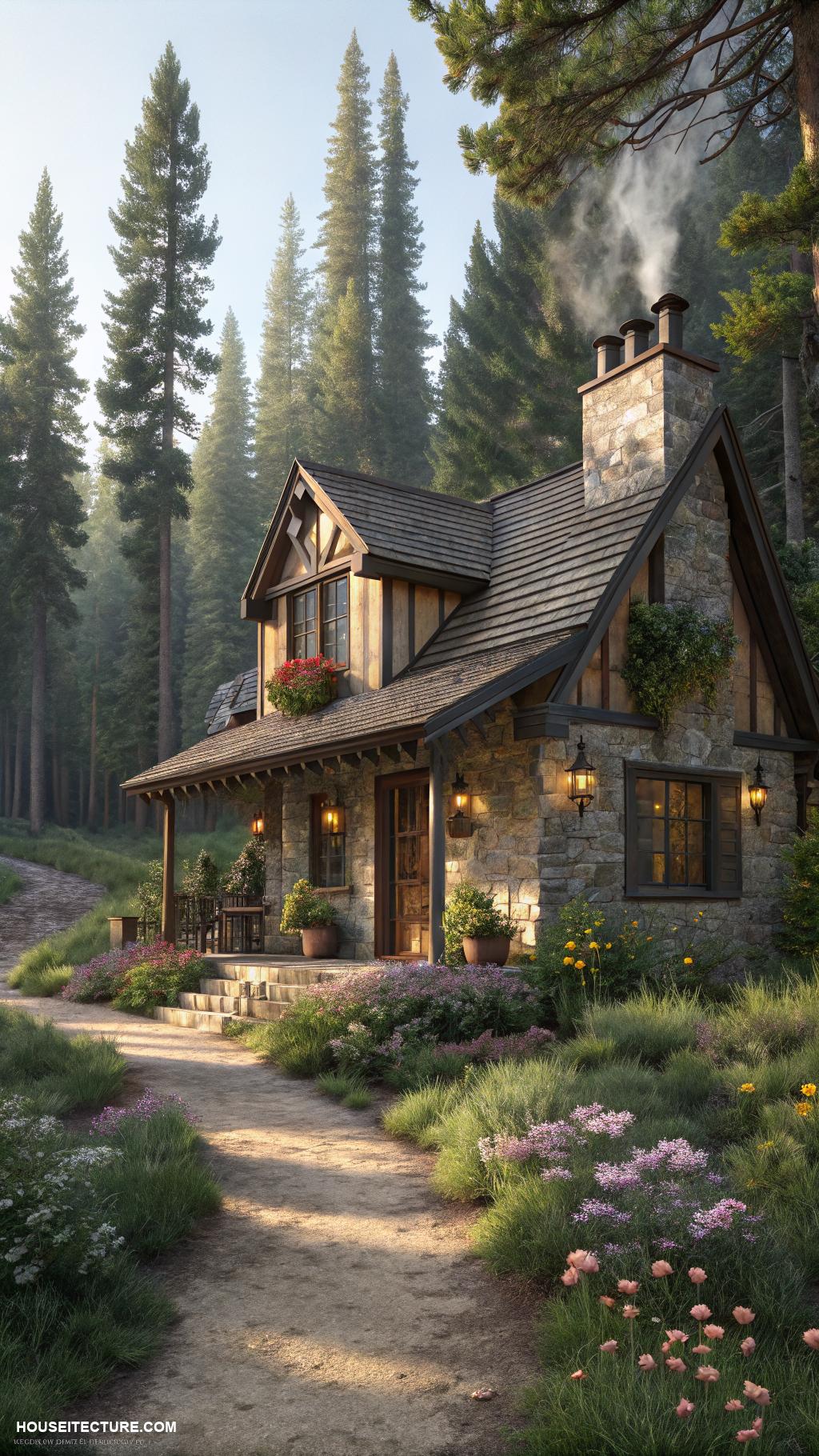 mountain houses Charming cottage in a secluded forest