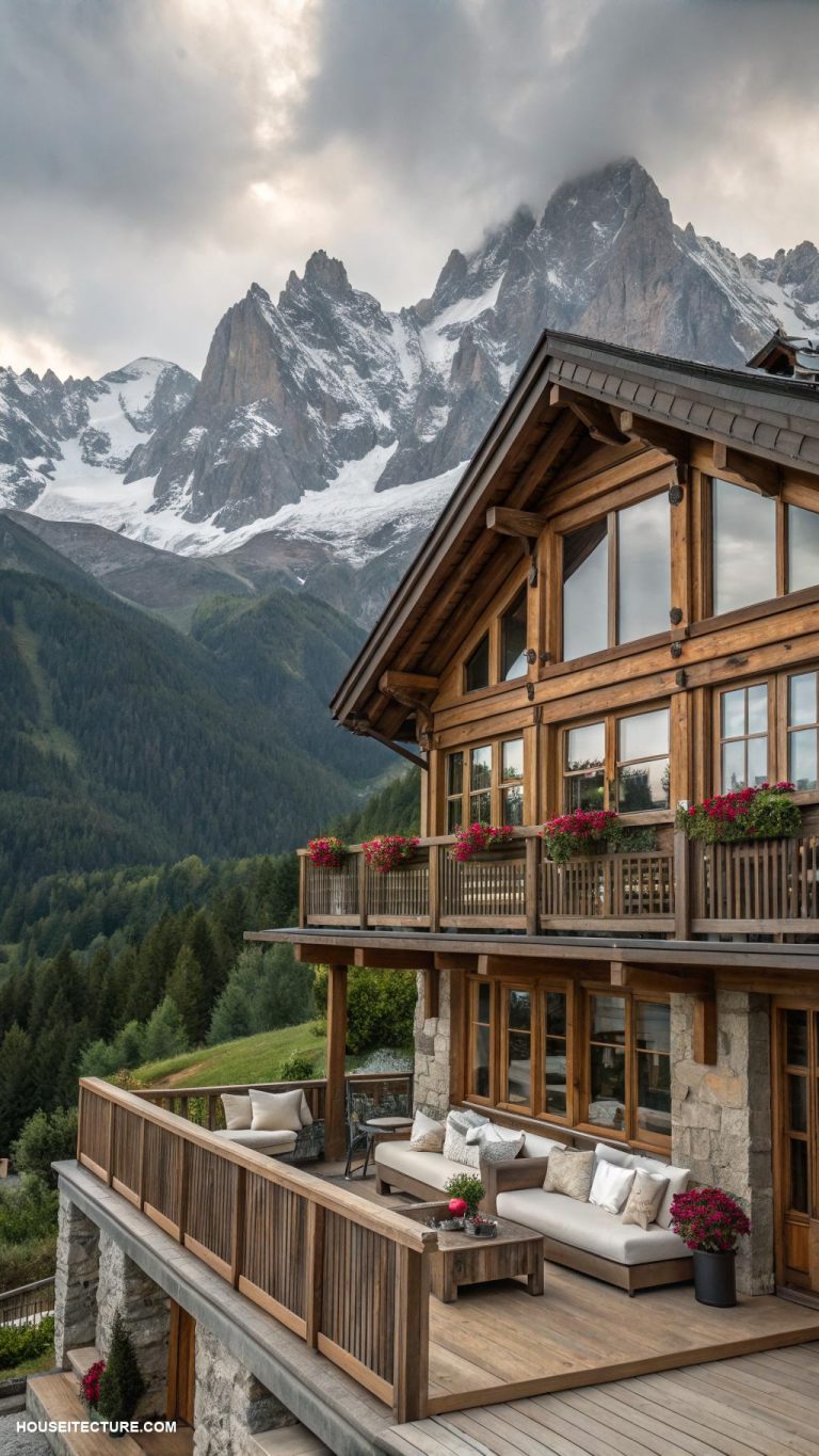 mountain houses Classic chalet with spacious balcony