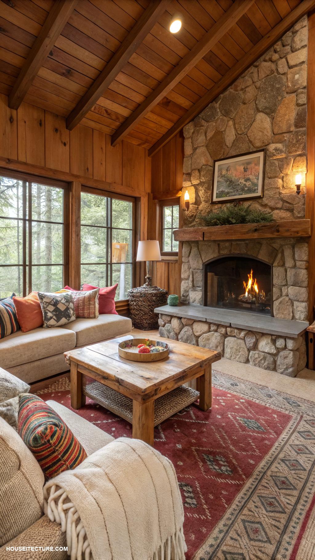 ranch houses Cozy den for relaxation and entertainment