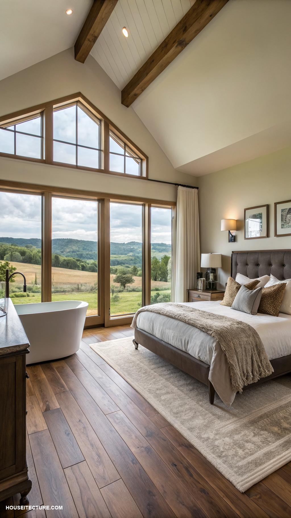 ranch houses Master suite with ensuite bathroom and walk in closet