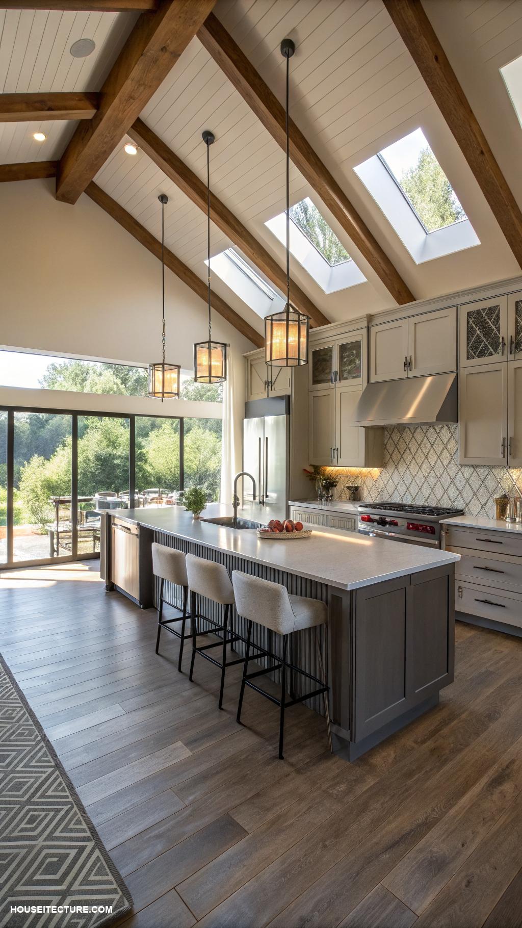 ranch houses Modern kitchen with energy efficient appliances