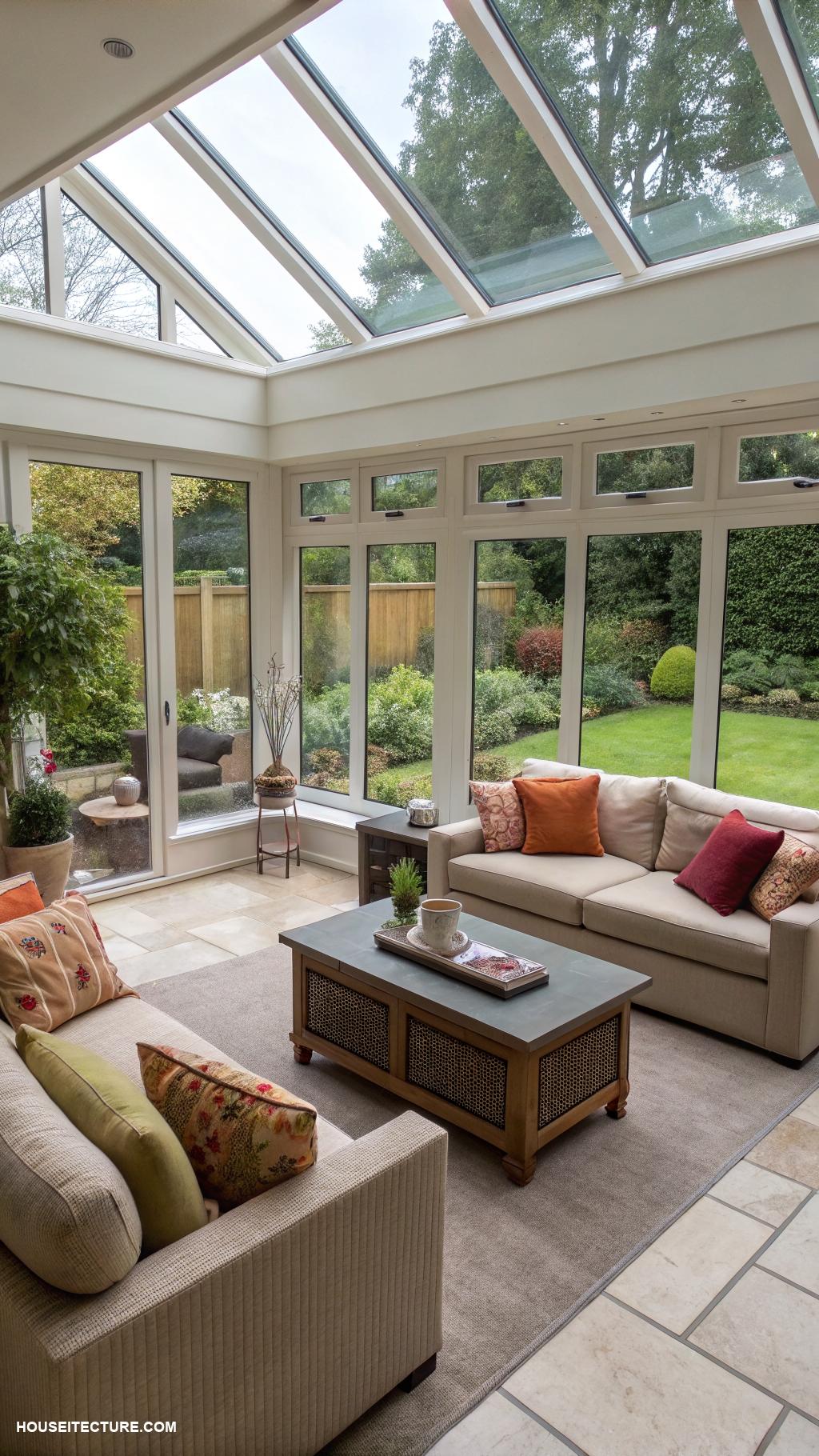 sun room extension ideas Multi functional space for dining and relaxing