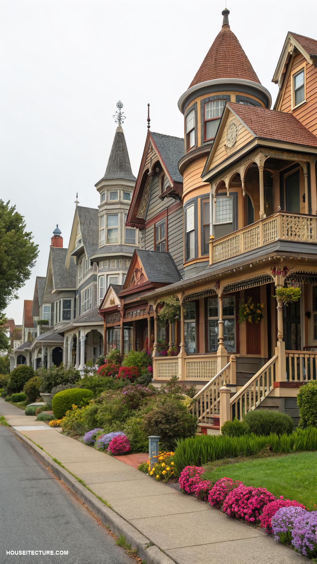 victorian homes Shingle style textured siding