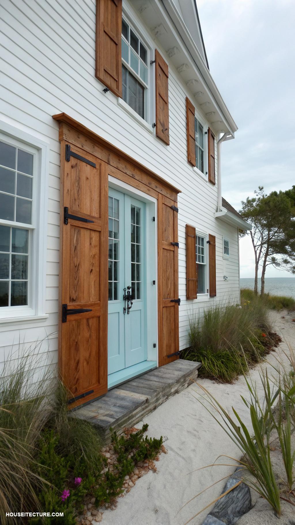 cedar shutters Cedar hurricane shutters for coastal homes