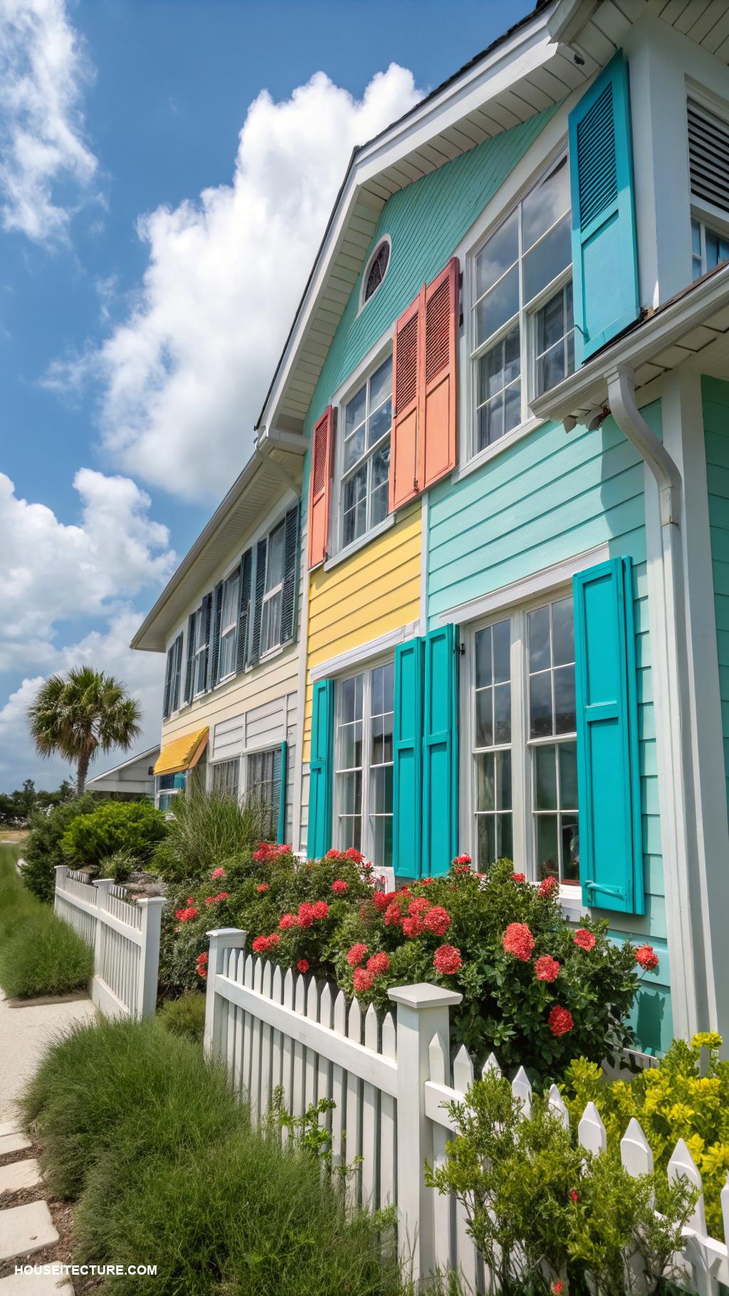 cedar shutters Painted cedar shutters in vibrant colors