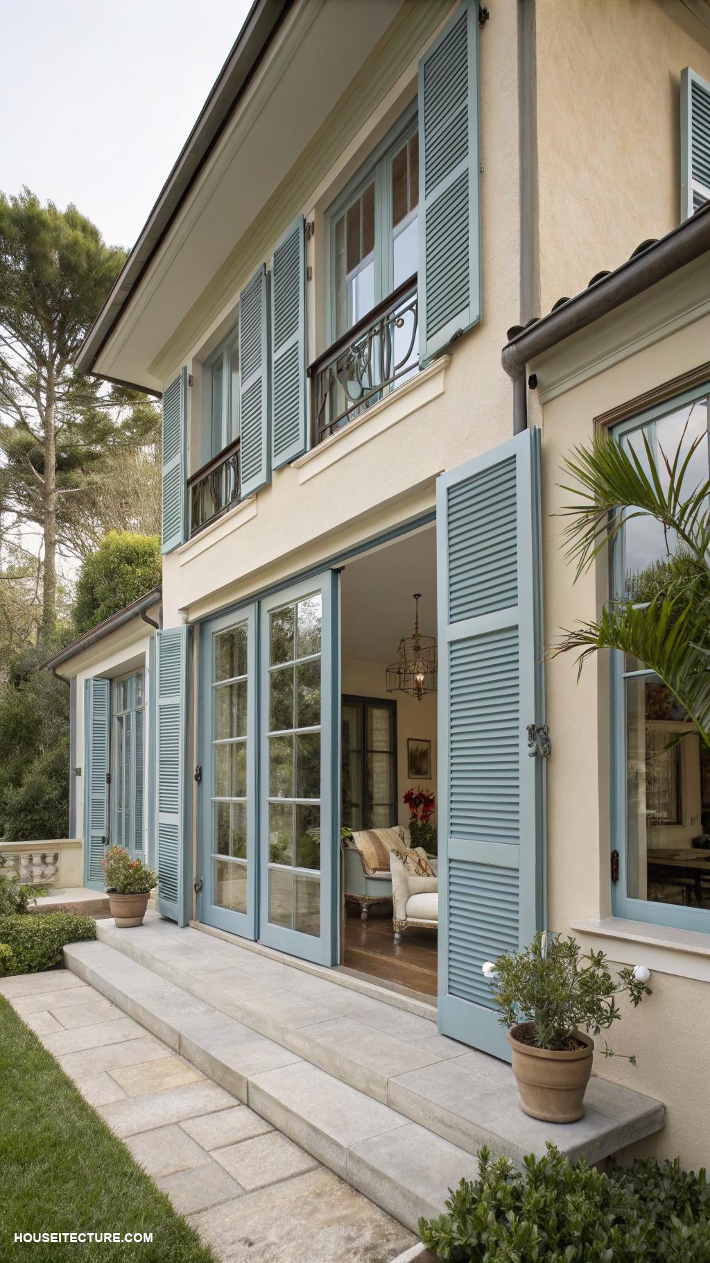diy shutters exterior Accordion shutters for easy opening
