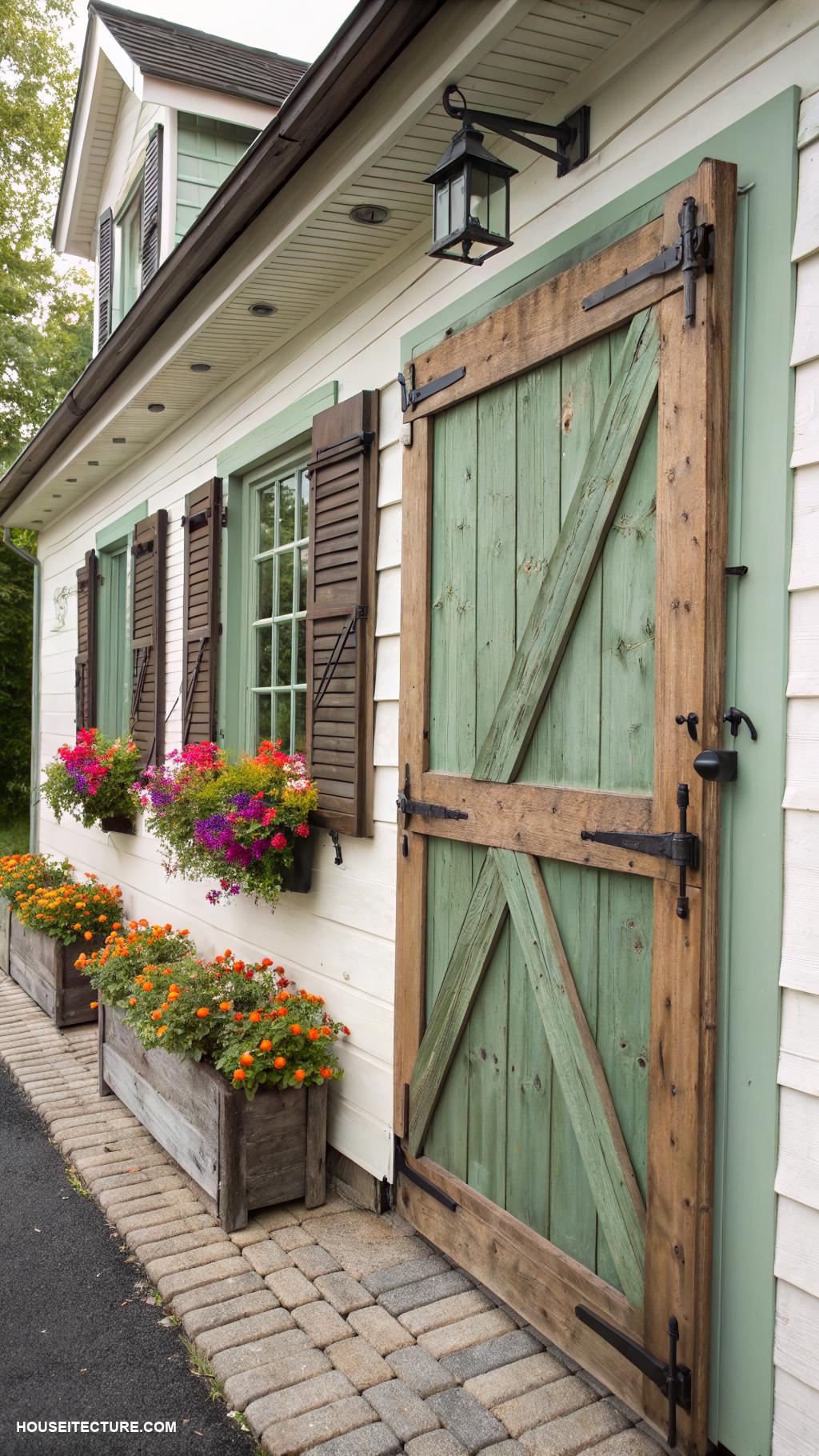 diy shutters exterior Barn door style shutters for rustic charm