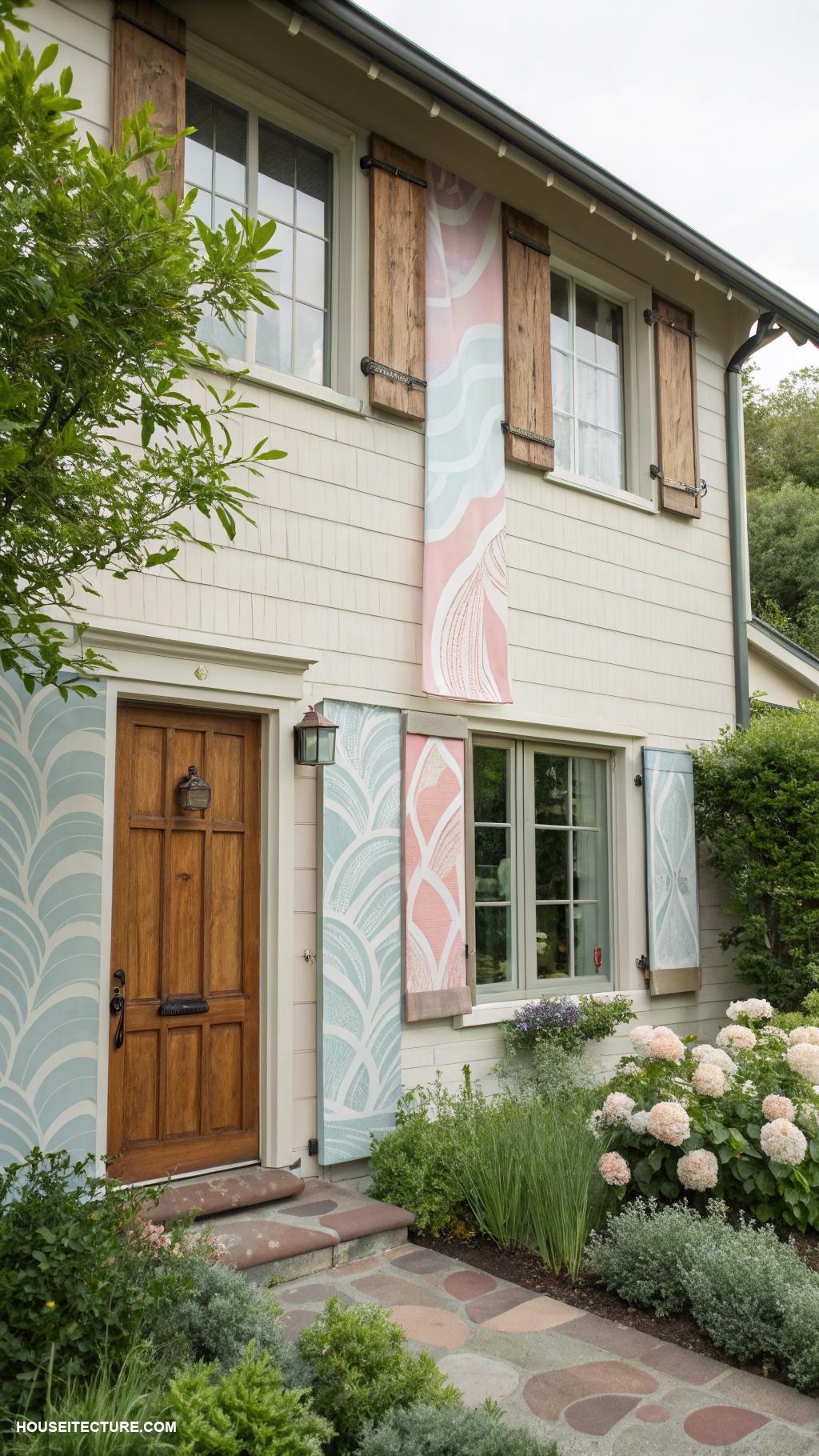 diy shutters exterior Custom canvas fabric shutters for softness