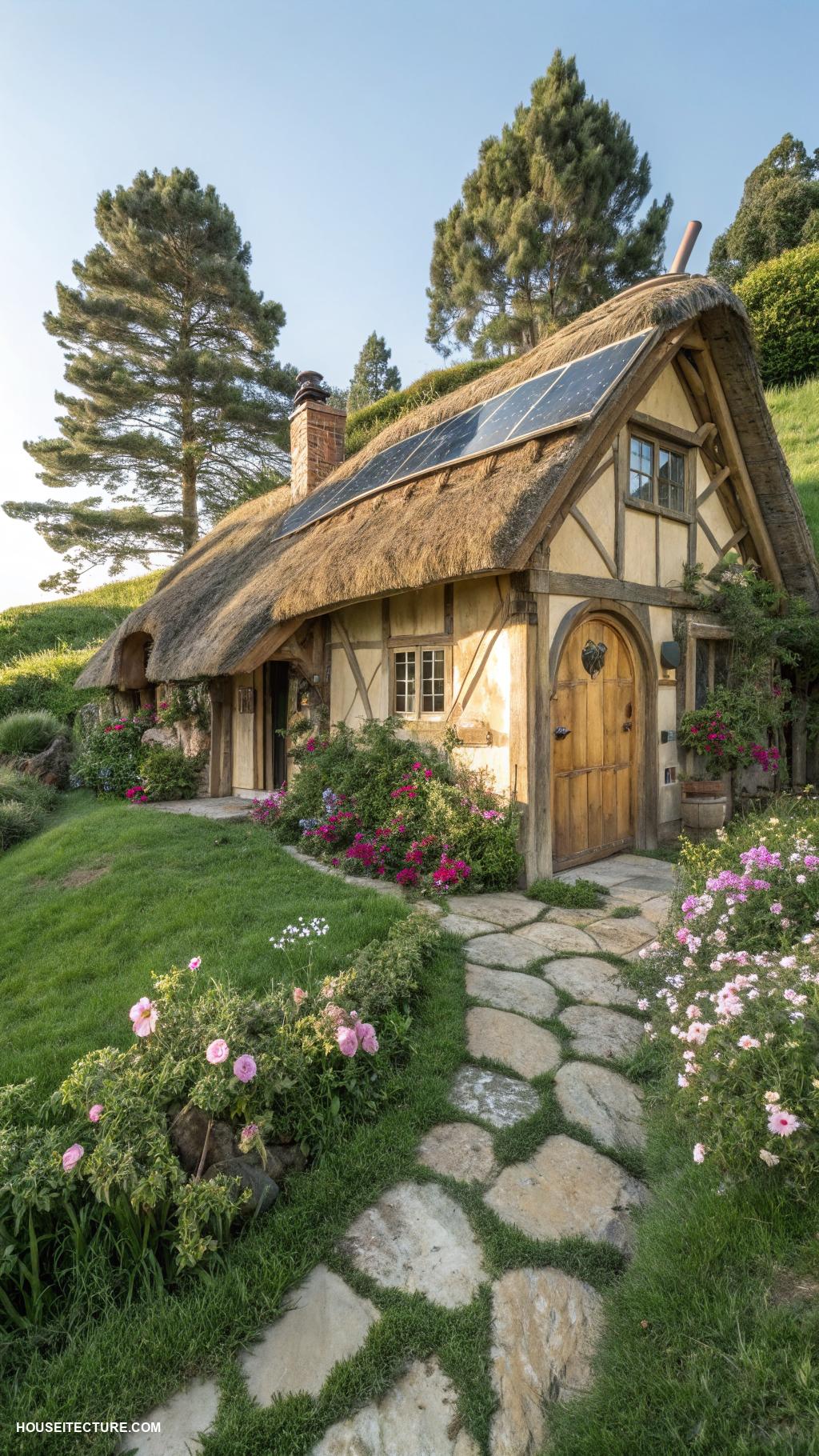 english cottages Eco friendly cottage with solar panels