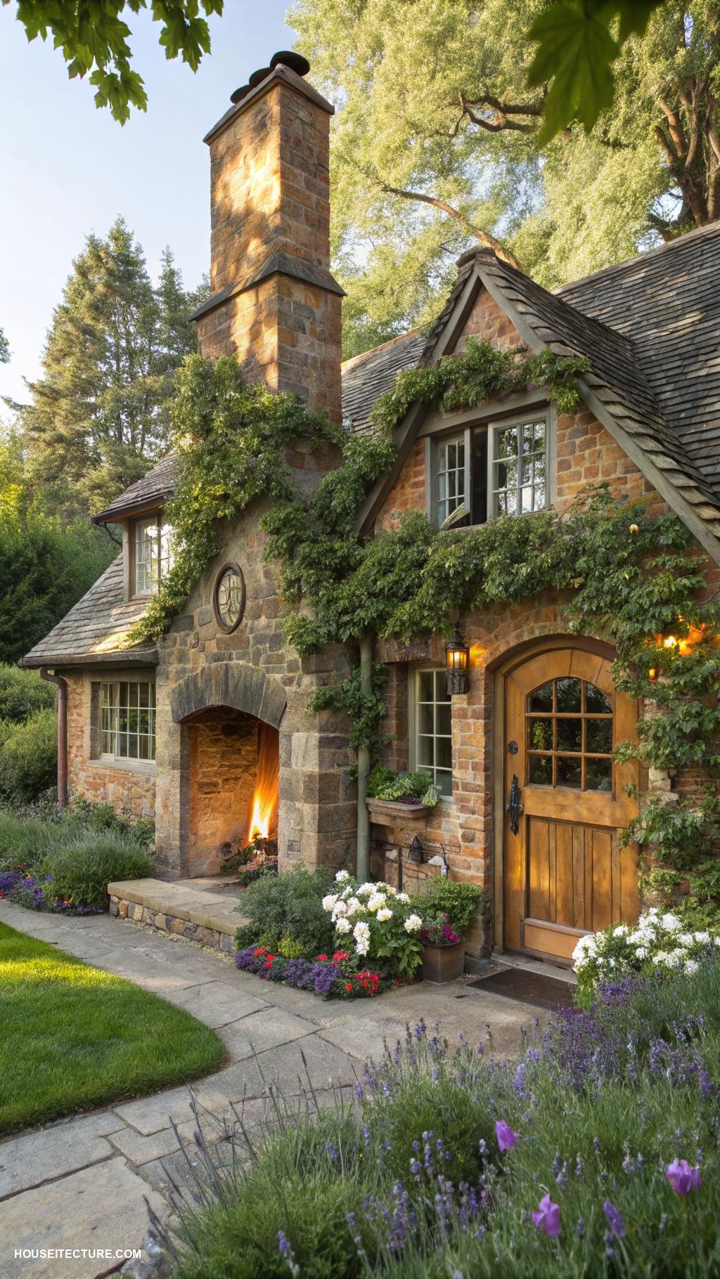 english cottages Historic cottage featuring original fireplace
