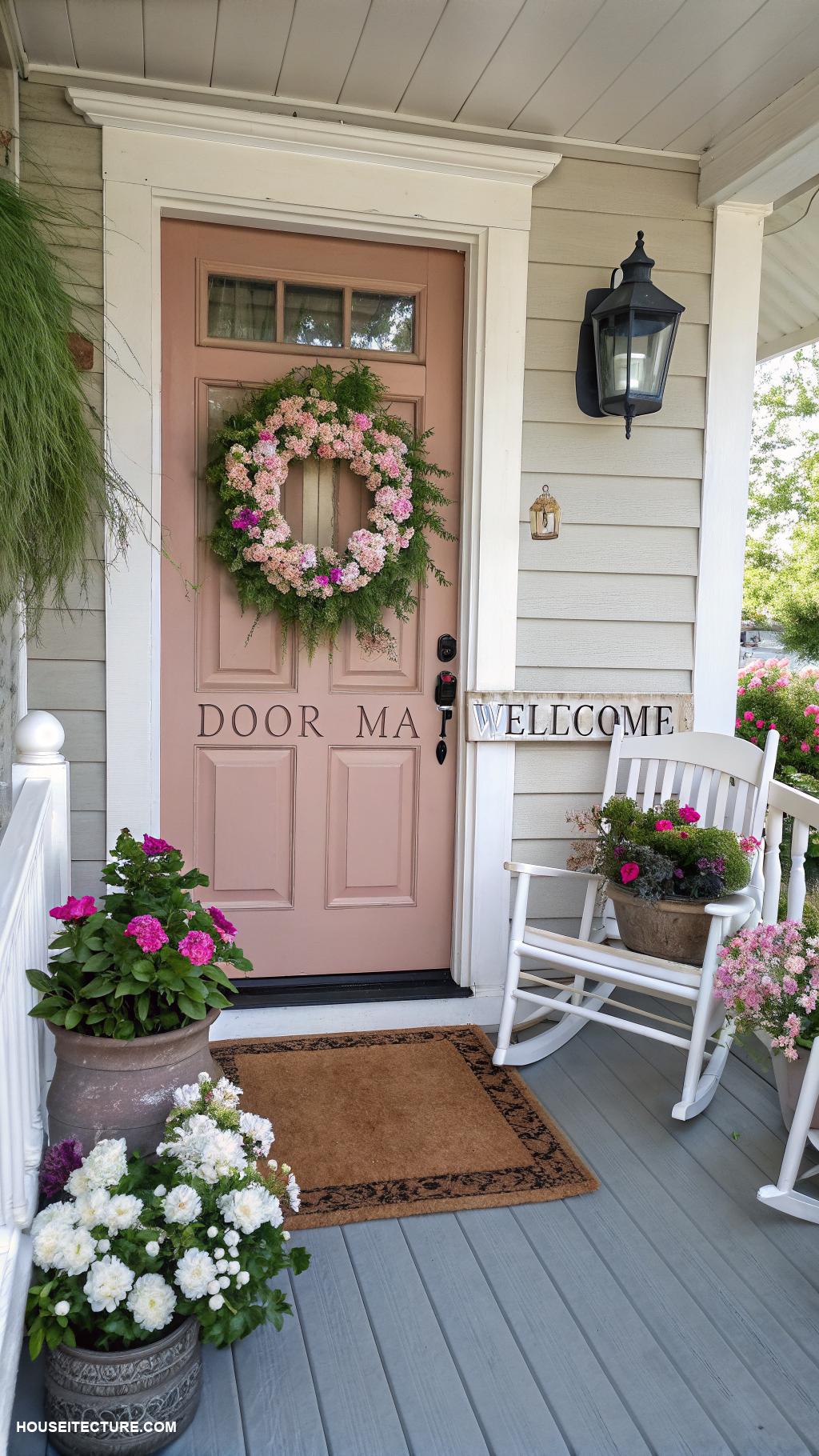 front porch styling ideas Create a welcoming entryway with a wreath