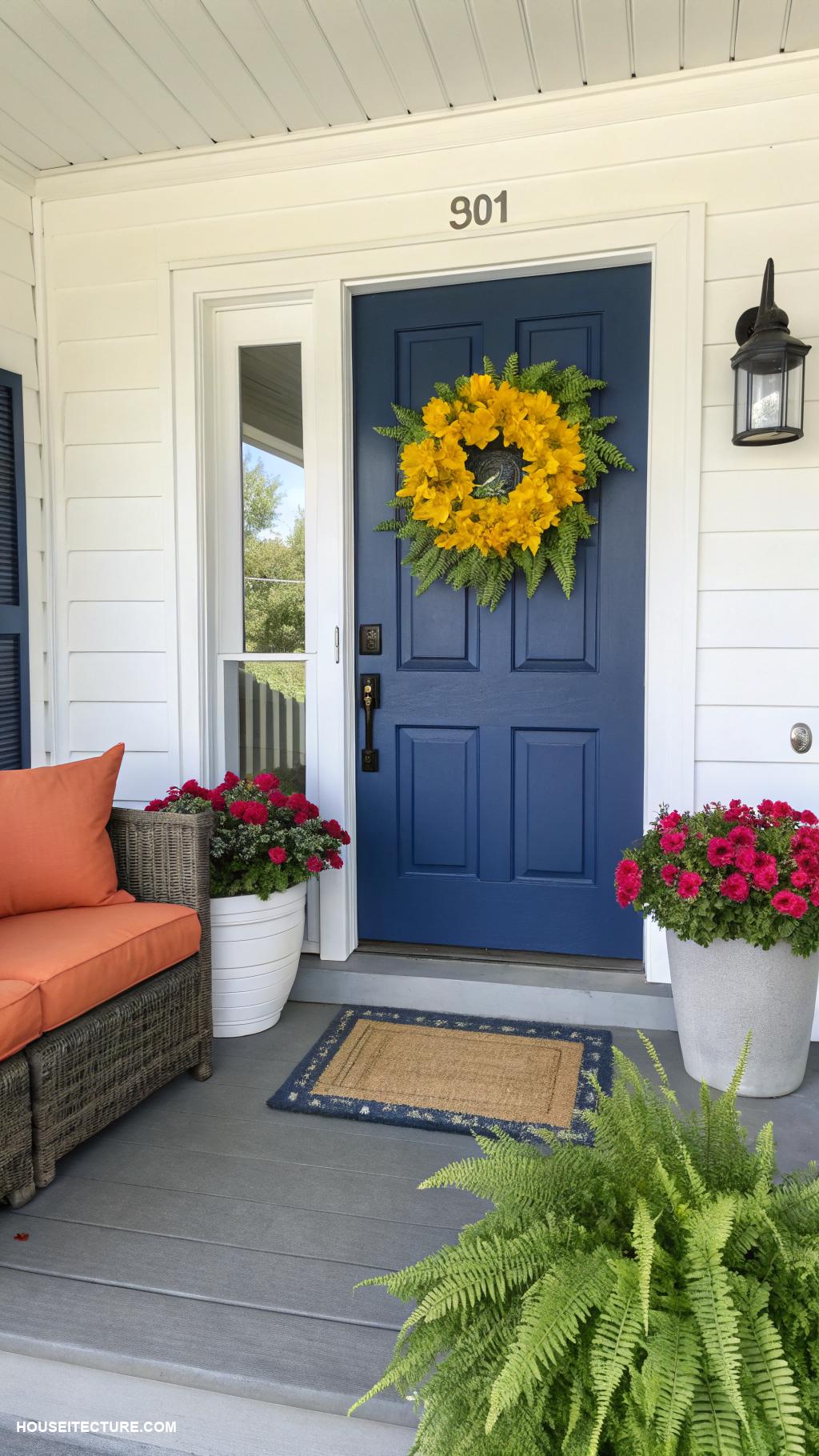 front porch styling ideas Paint the front door a bold color