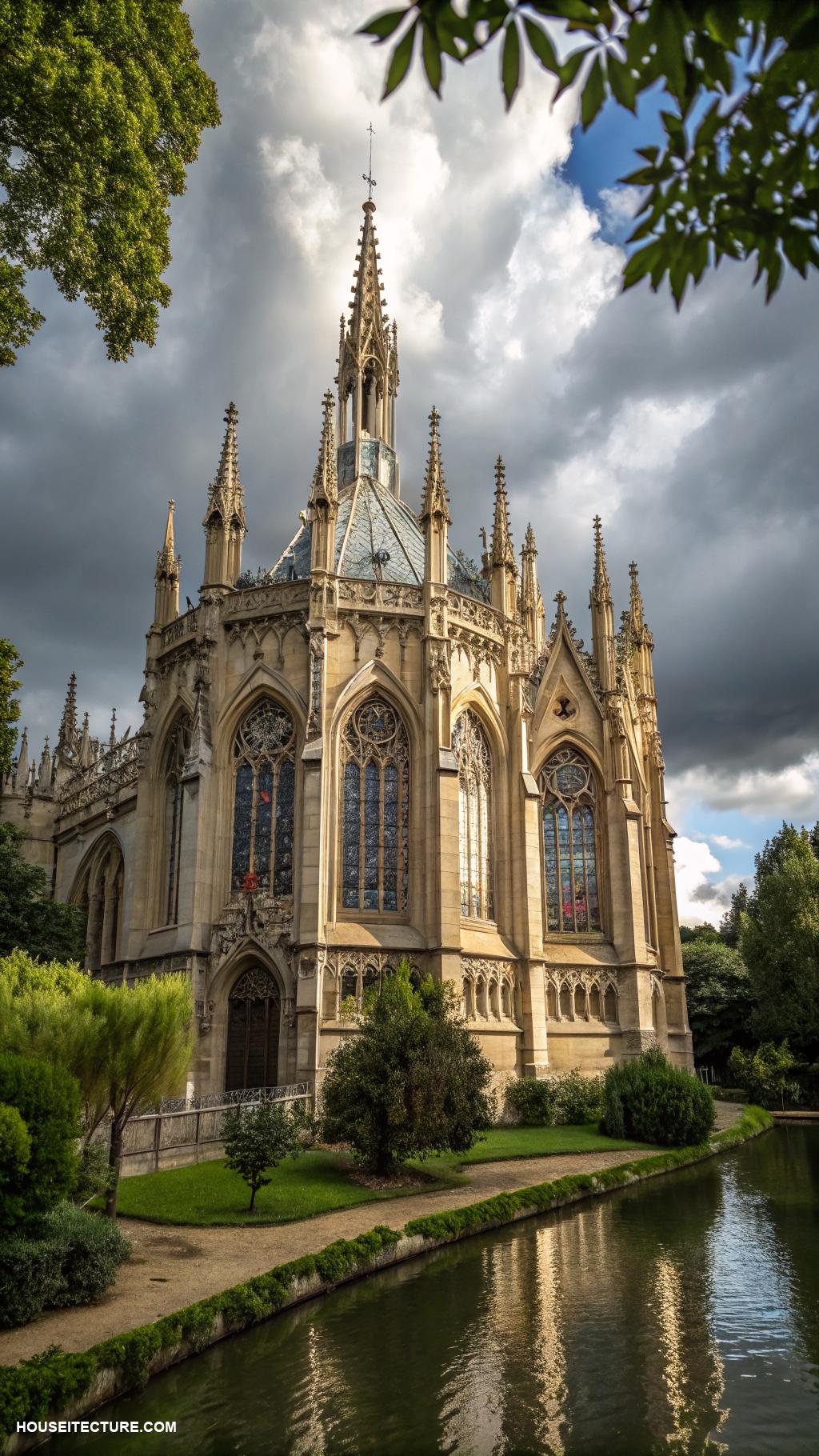 gothic architecture Tall spires reaching towards the sky