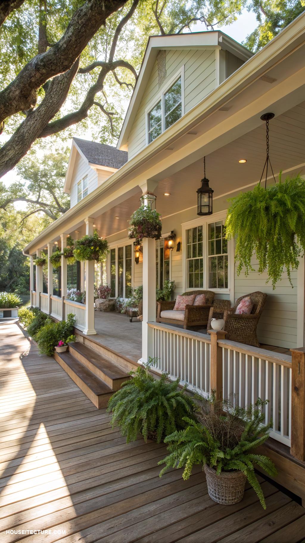 house with wrap around porch Charming ranch with wide steps