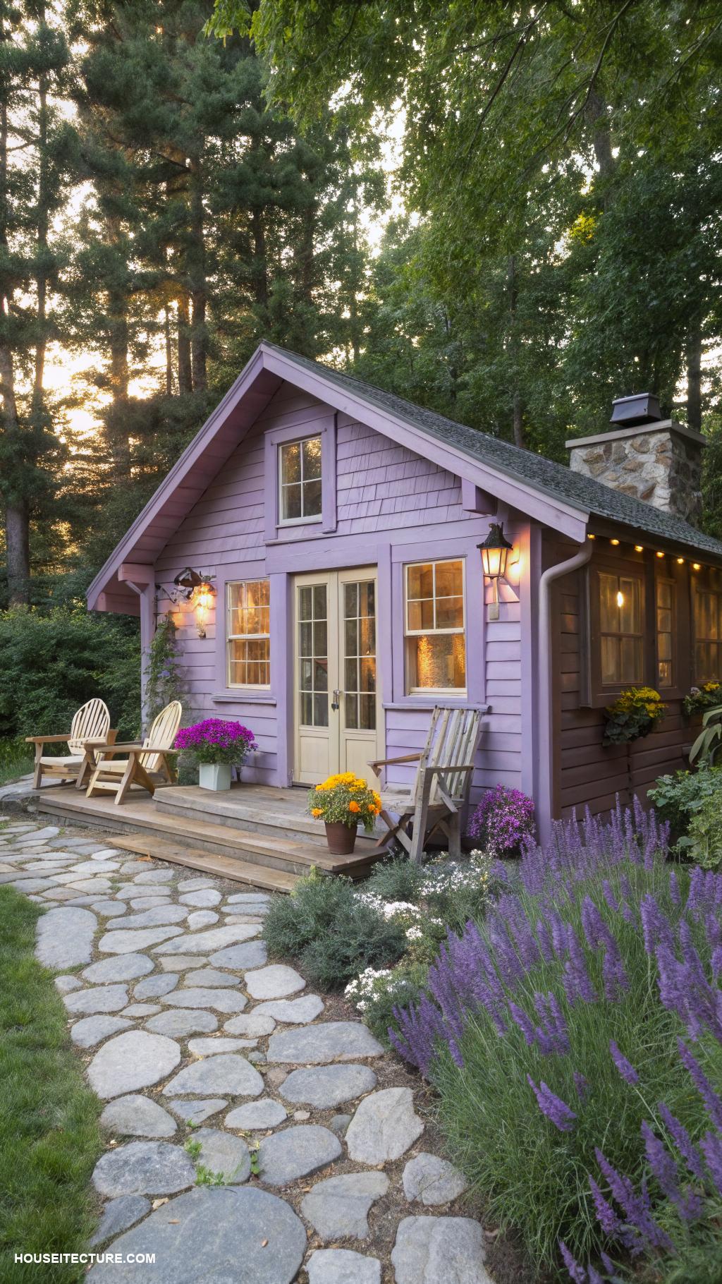 lavender house Cozy lavender cabin in the woods