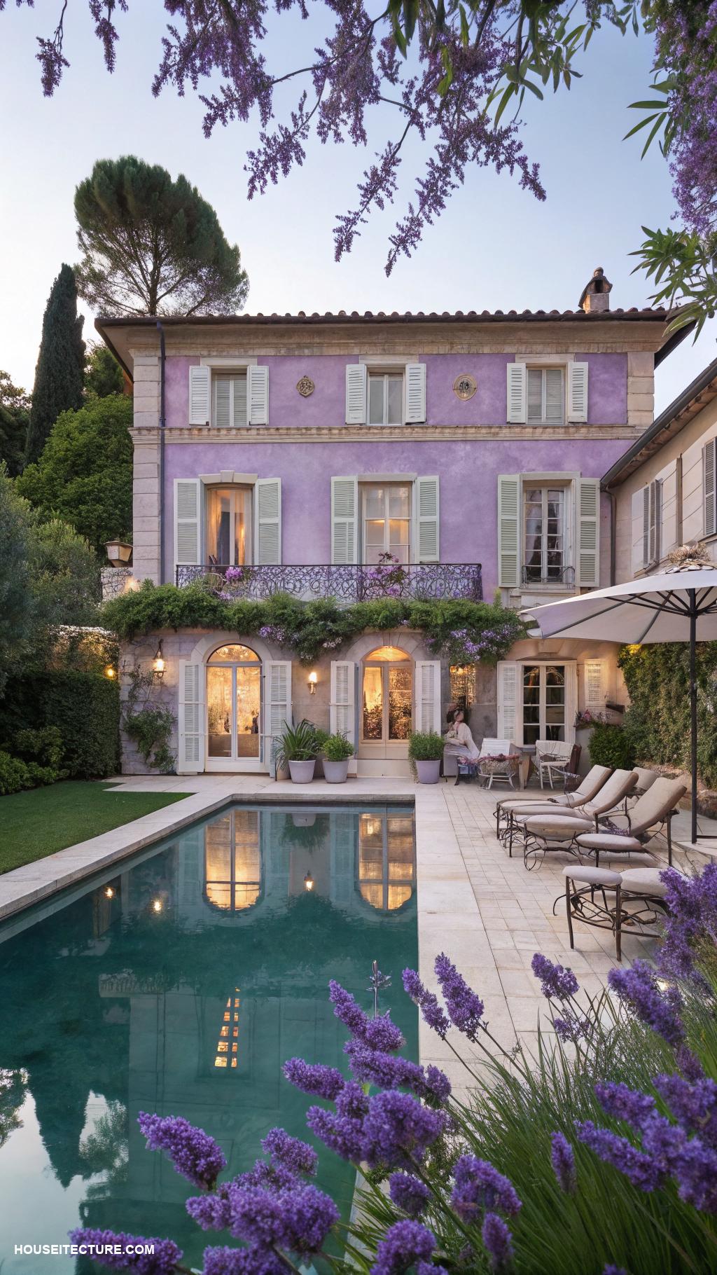 lavender house Elegant lavender villa with pool