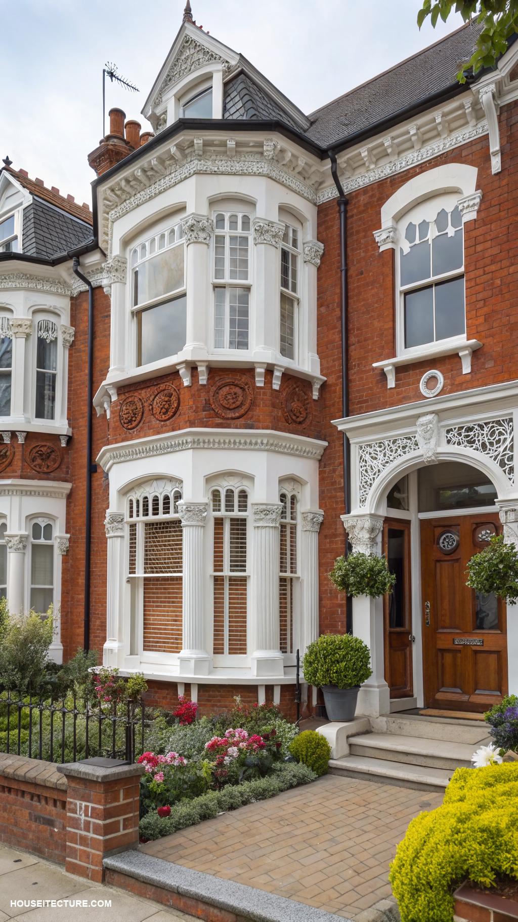 london home exterior Classic red brick facade