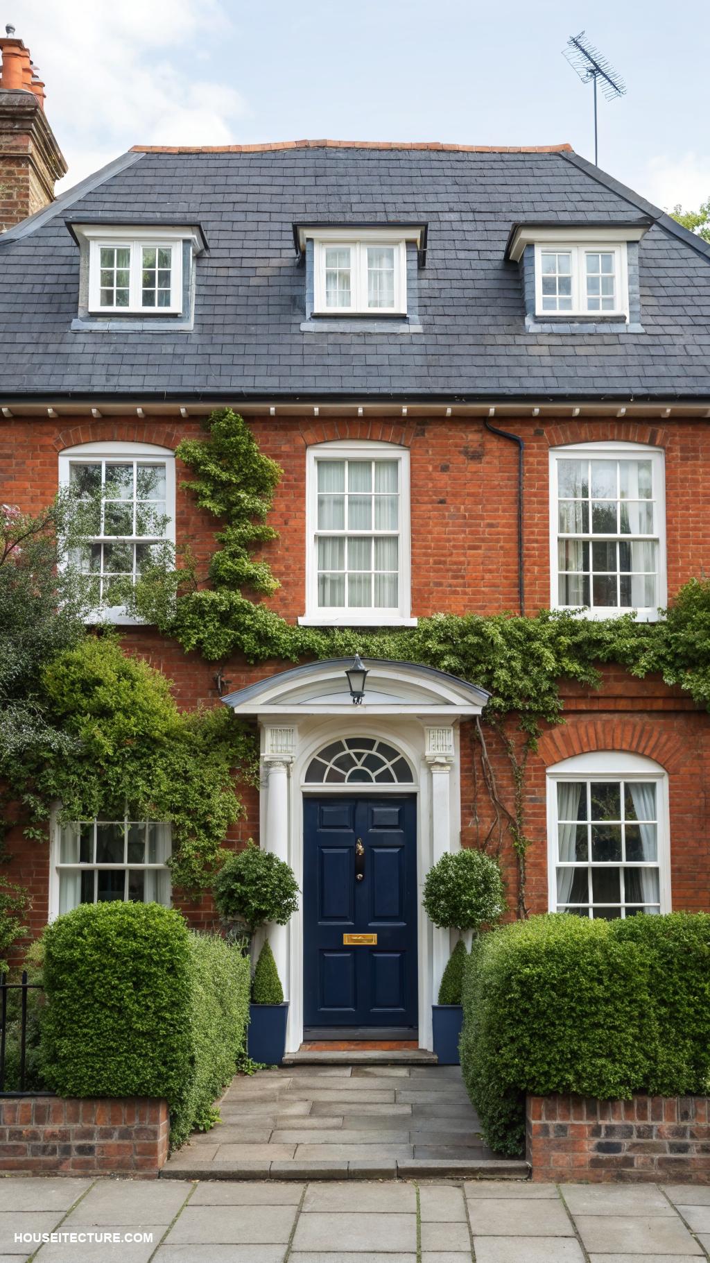 london home exterior Traditional slate roof