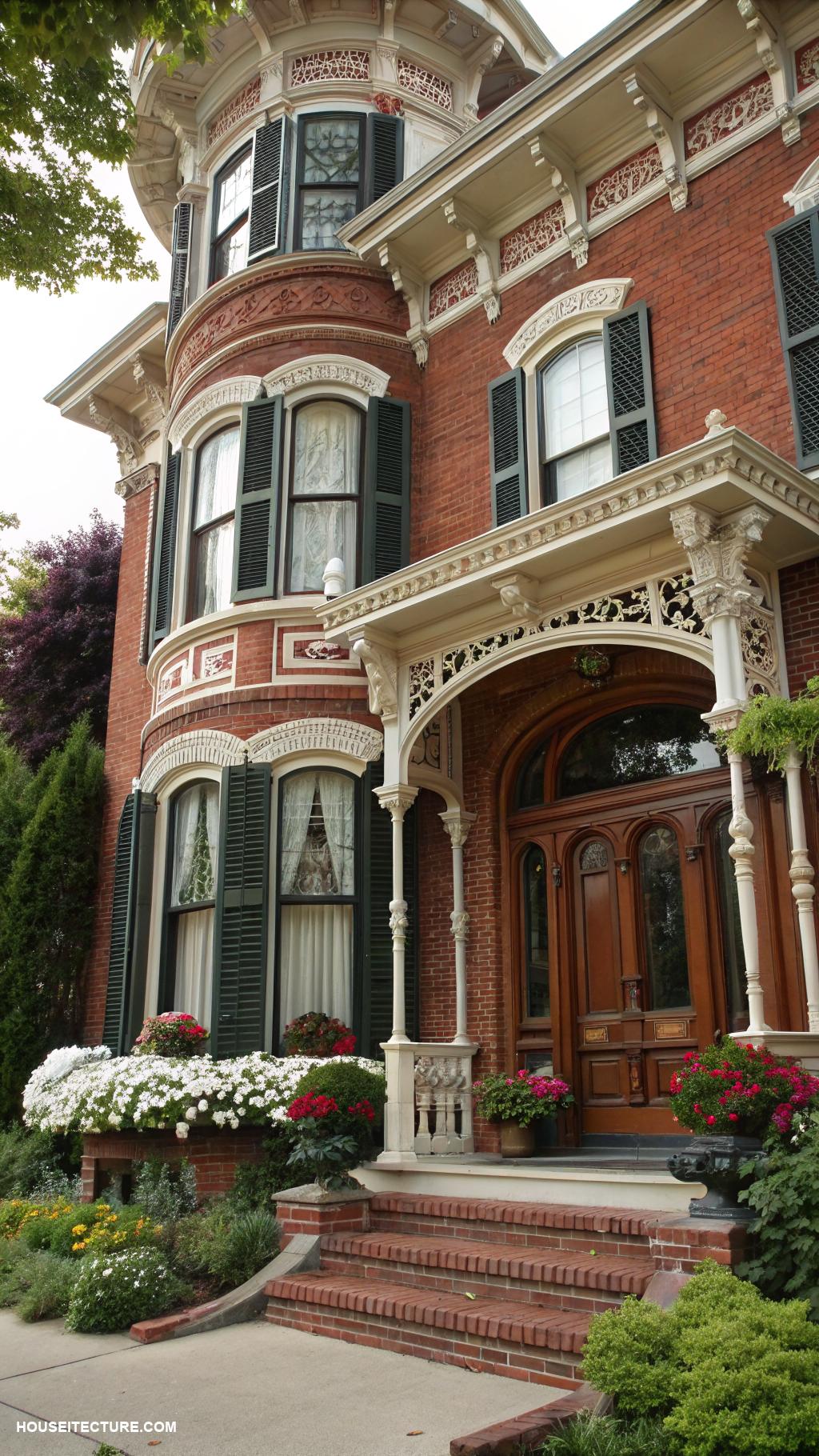 london home exterior Victorian style bay windows
