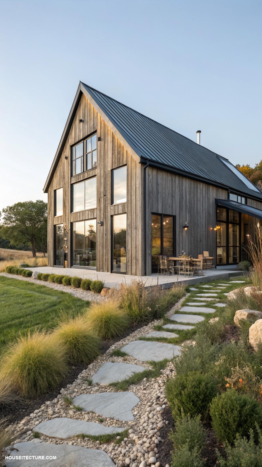 modern barn house Smart home technology for convenience