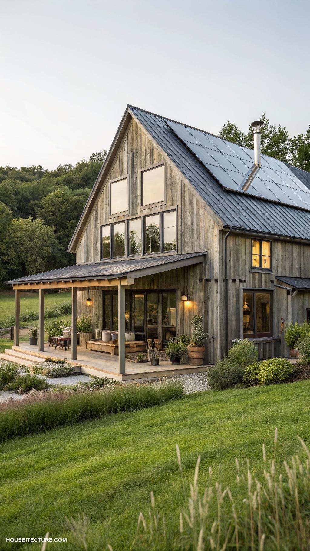 modern barn house Sustainable materials for eco friendly living