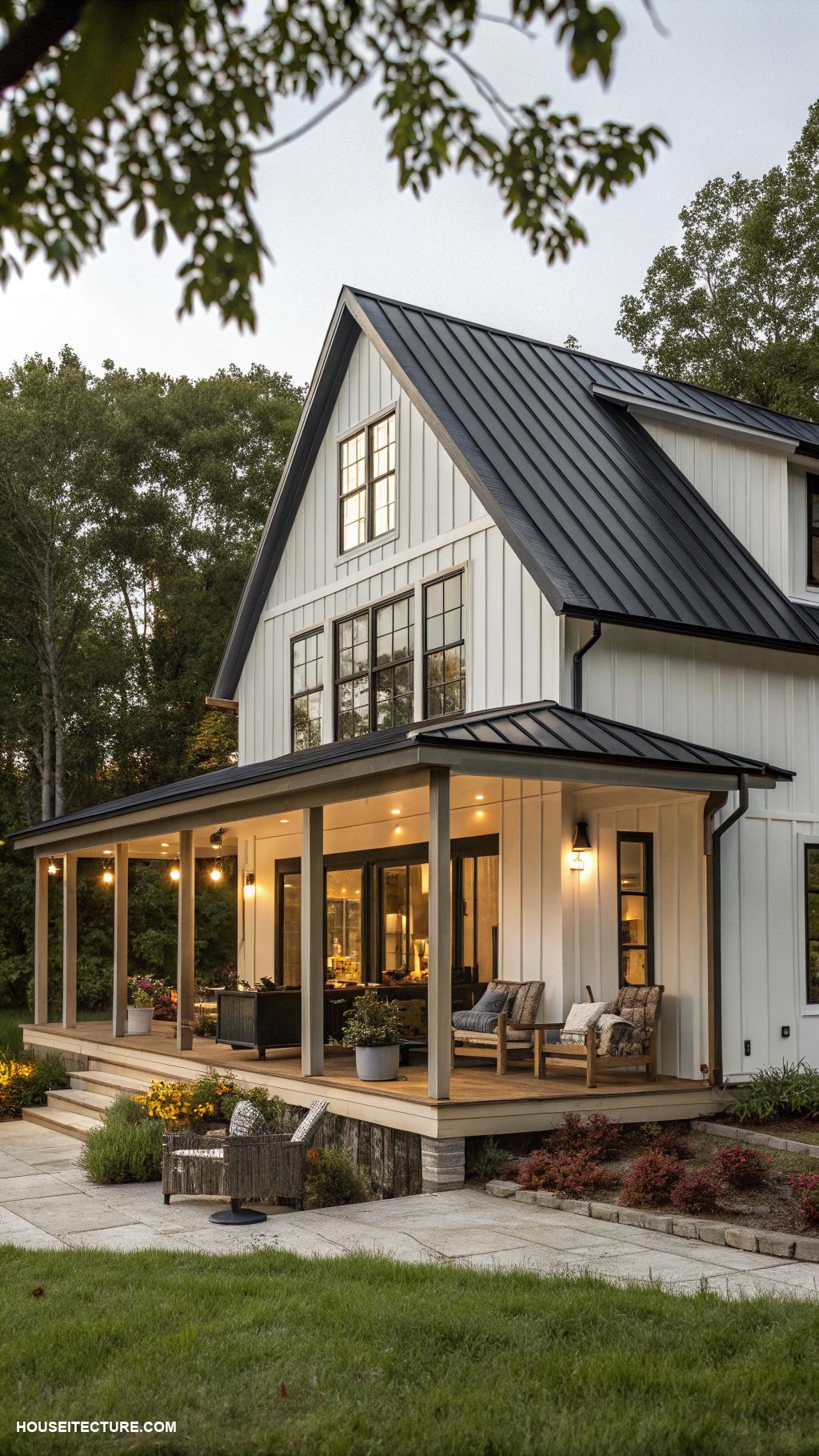modern barn house Wrap around porches for outdoor enjoyment