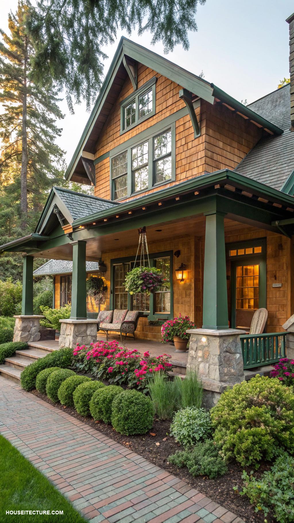 modern cottage homes Craftsman style cottage with inviting porch