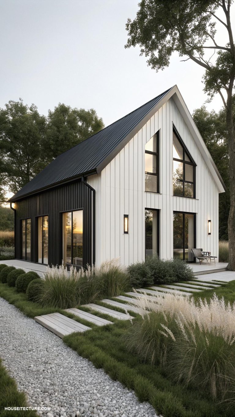 modern cottage homes Minimalist black and white modern cottage