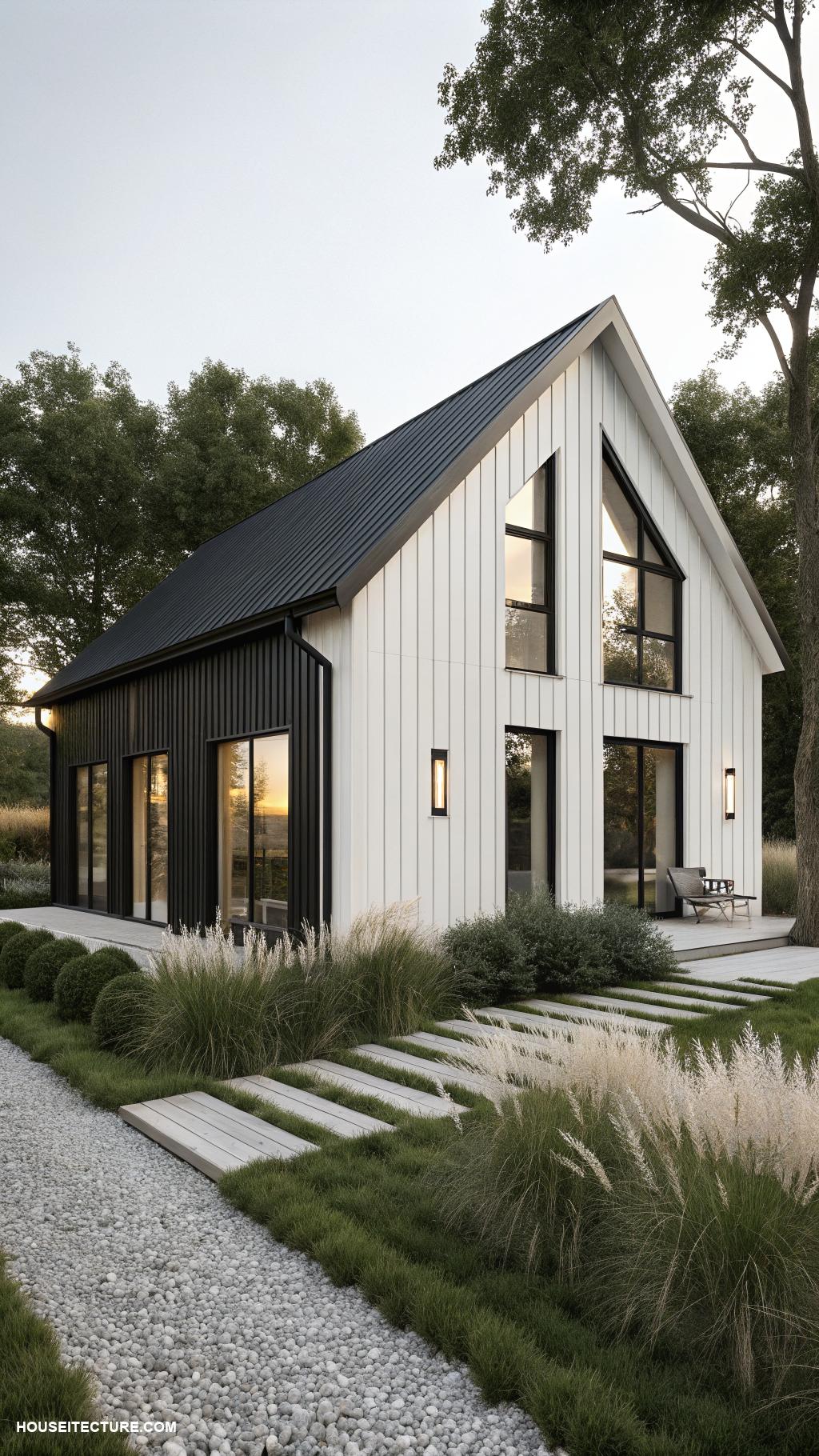 modern cottage homes Minimalist black and white modern cottage