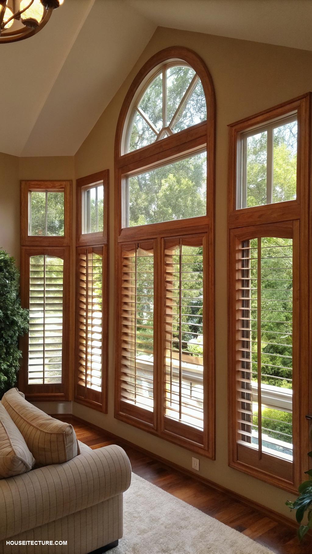plantation shutters Custom sized shutters for unique windows