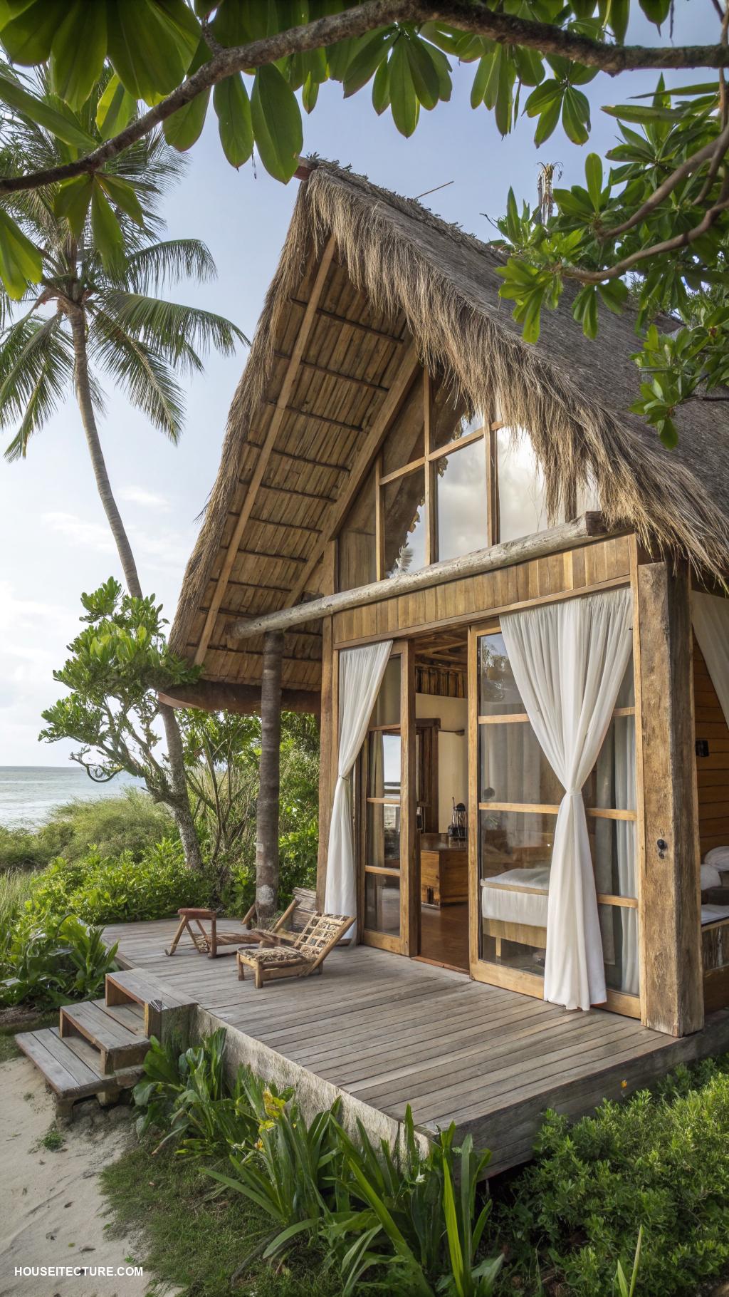 beach bungalows Eco friendly bungalow using sustainable materials