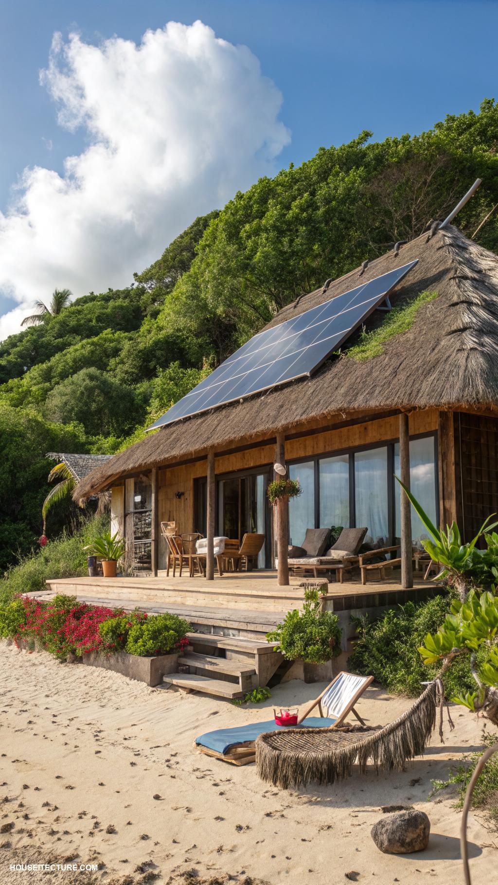 beach cottages Eco friendly cottage powered by solar energy