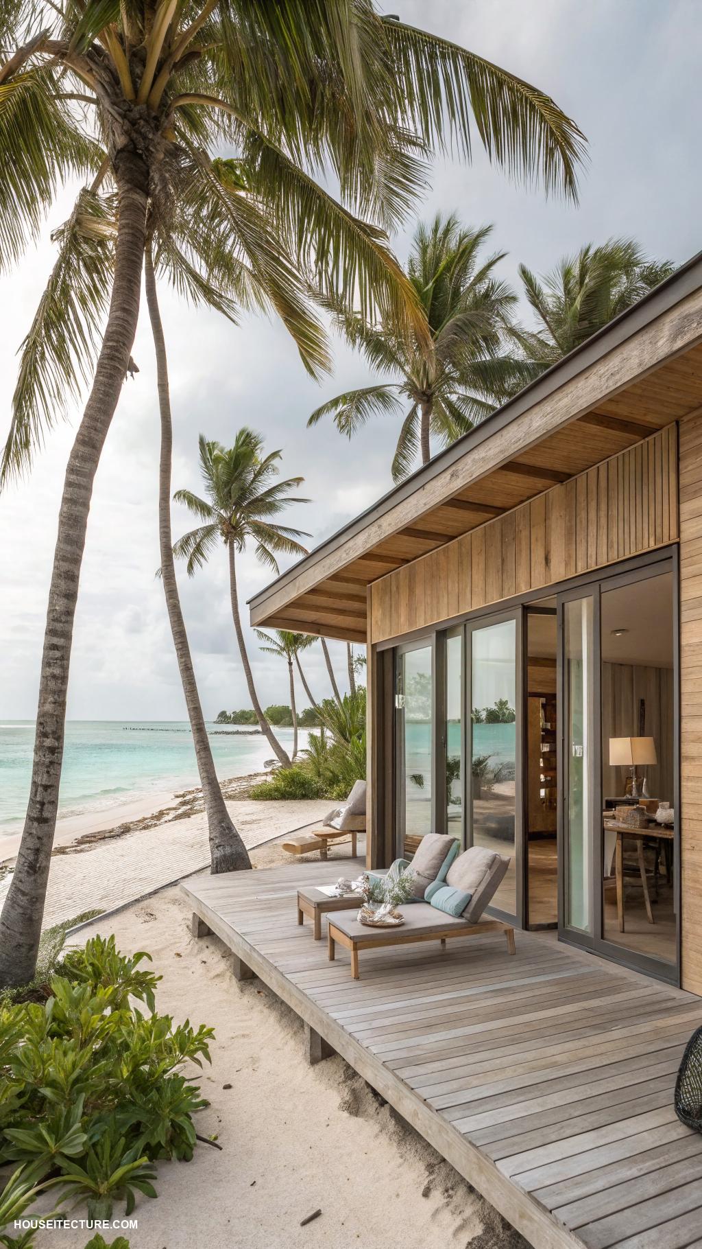 beach cottages Luxury bungalow with private beach access