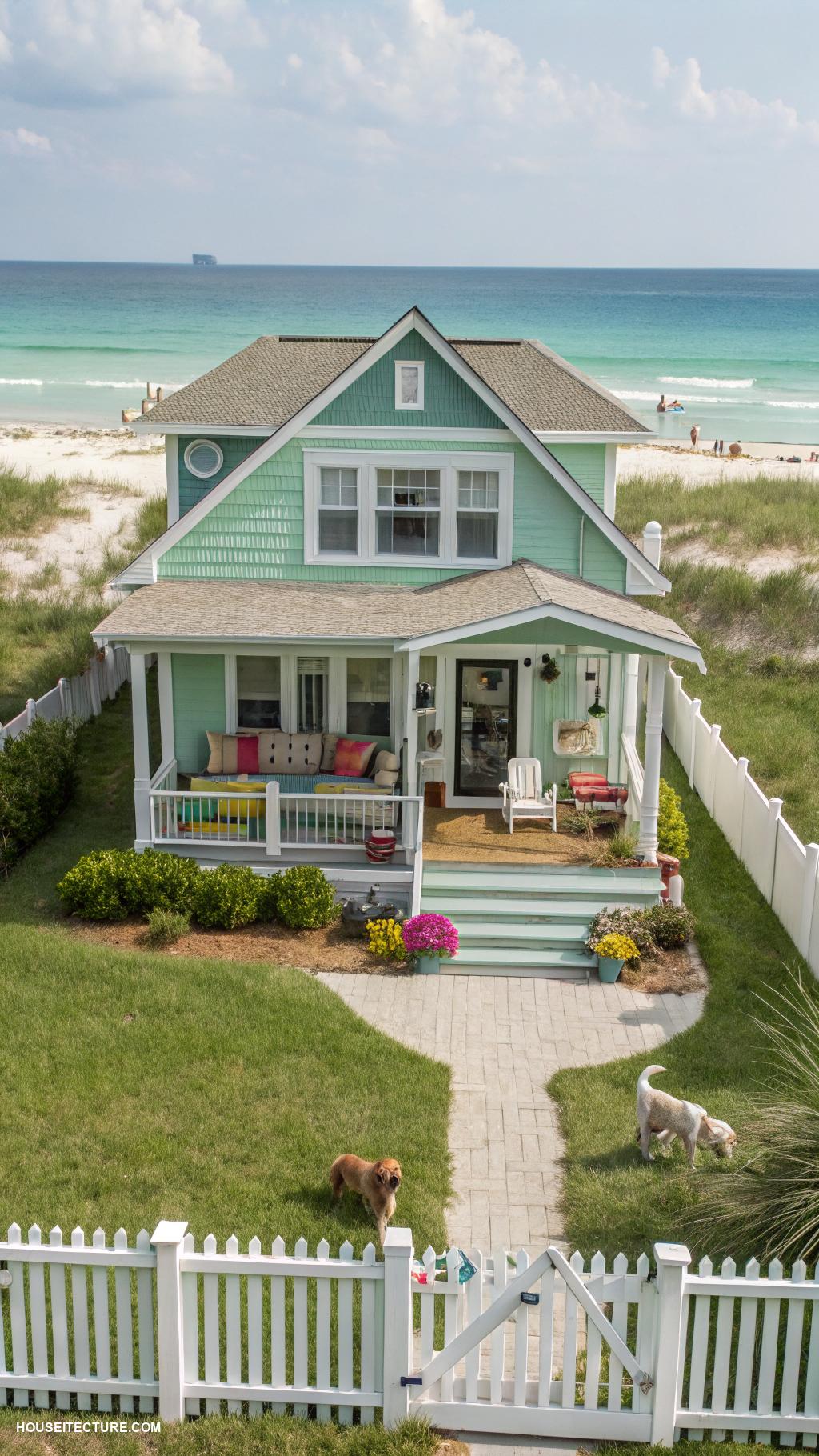 beach cottages Pet friendly beach home with fenced yard