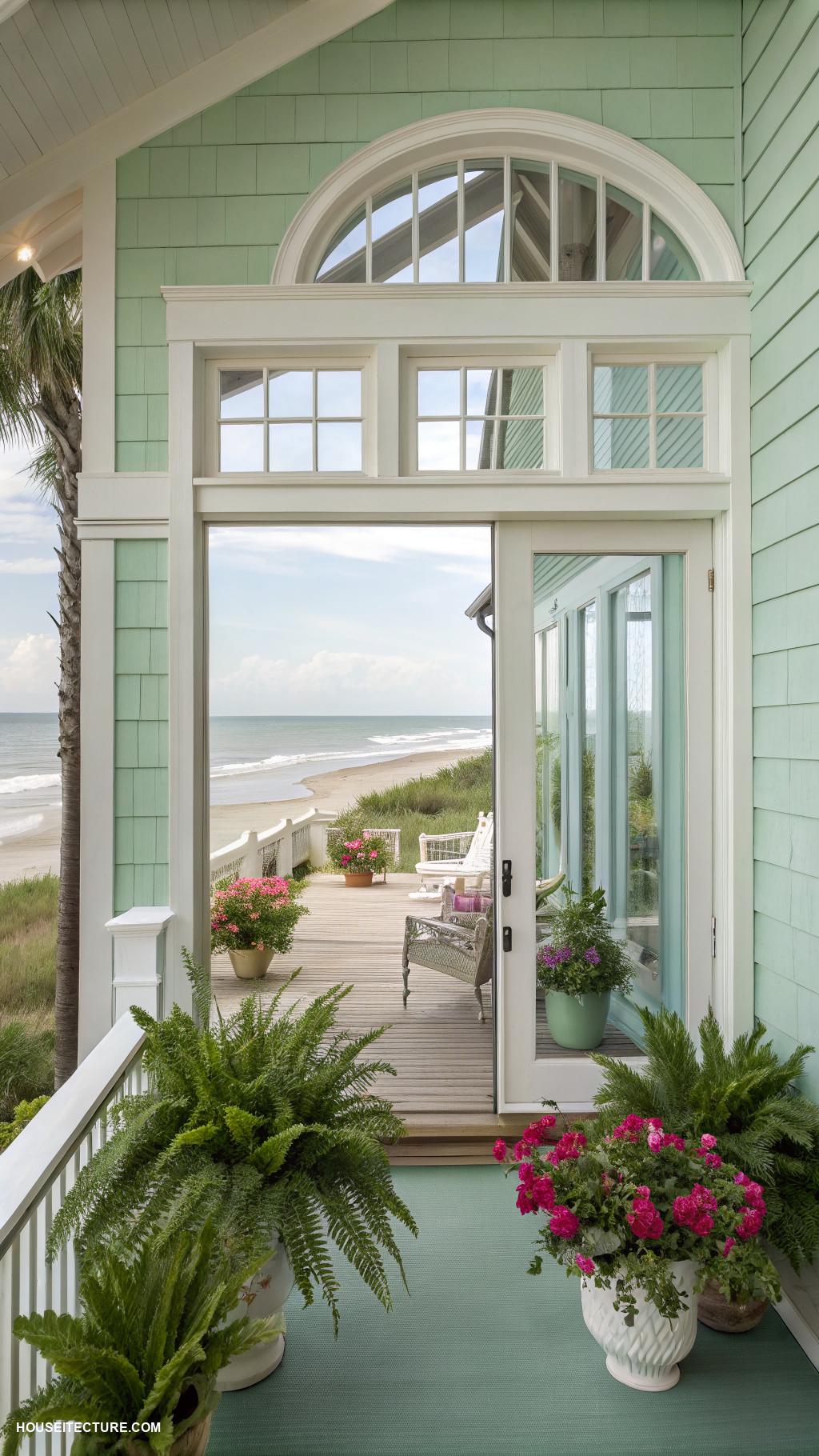 beach house exterior ideas Large windows to maximize natural light
