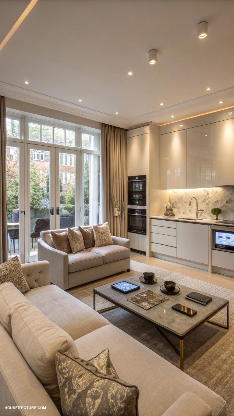 british townhouses Smart home technology integrated seamlessly throughout