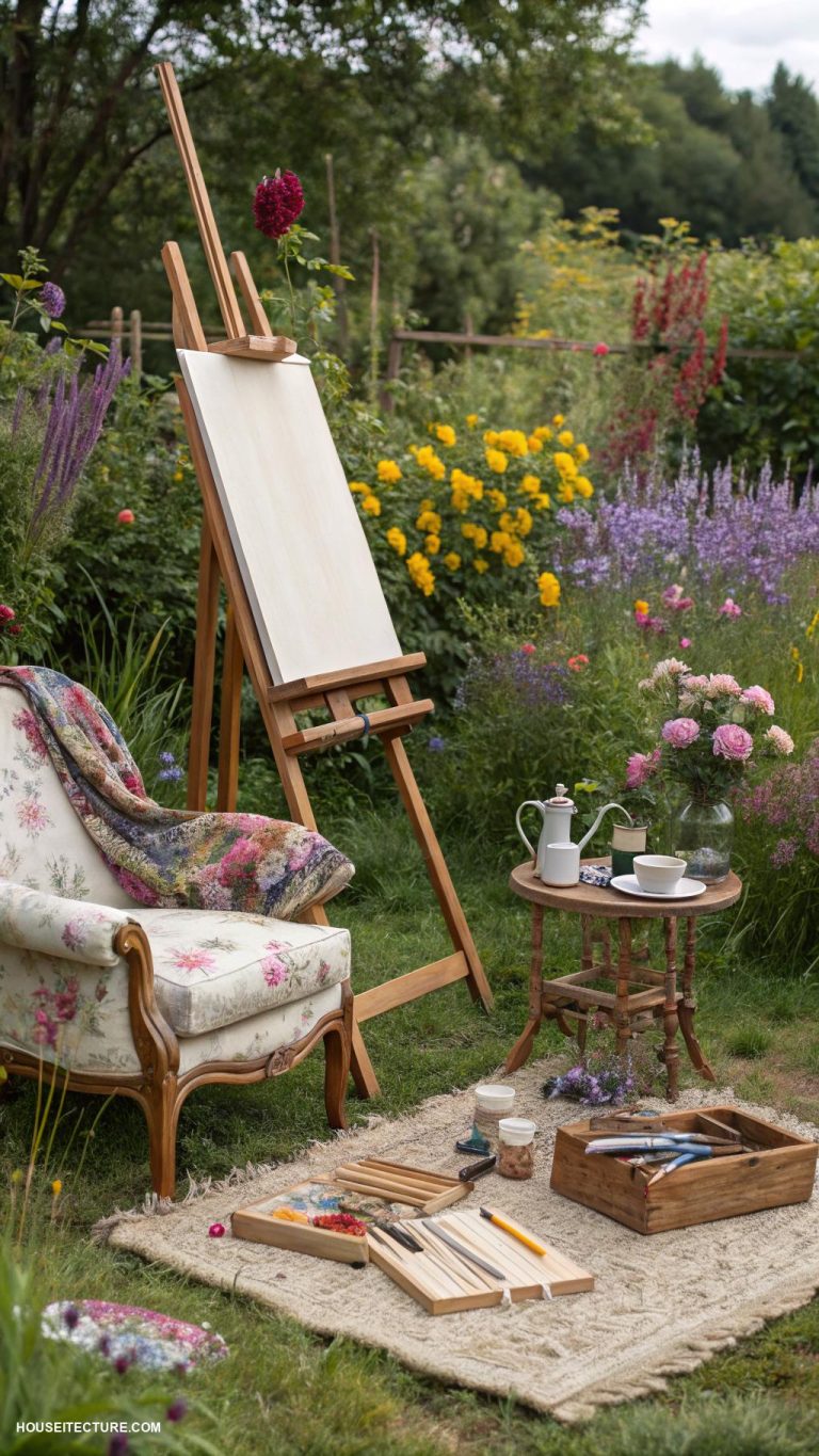 cottage life Make a nature inspired art corner outdoors