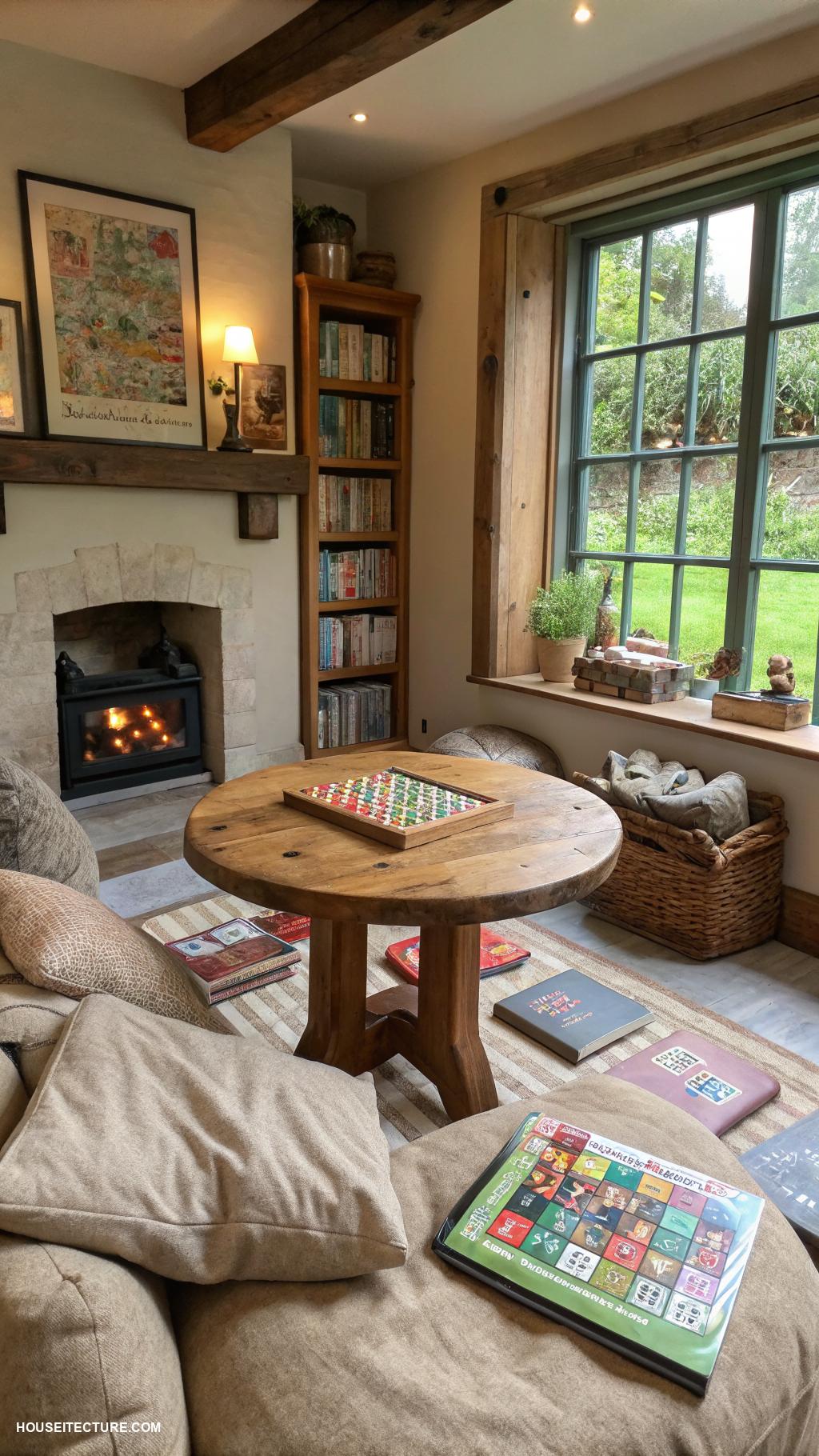 cottage life Set up a board game corner indoors