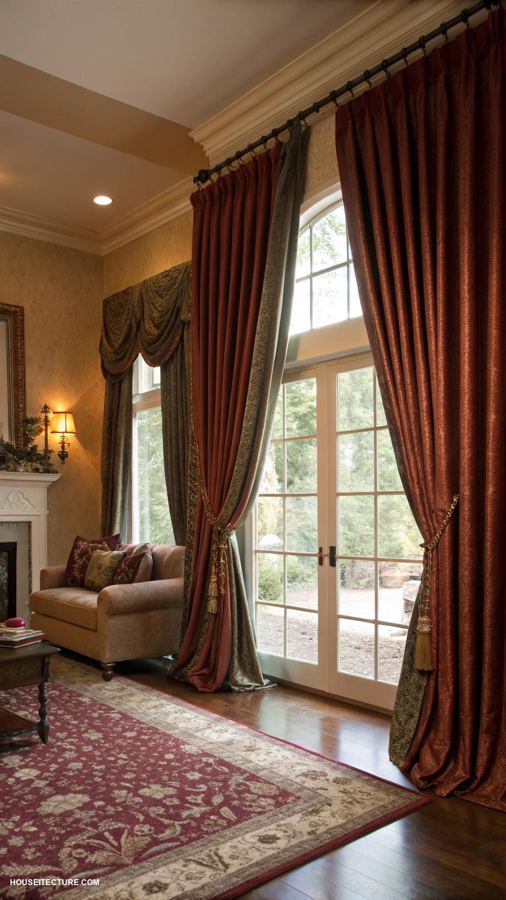cozy house Thick curtains for added insulation and style