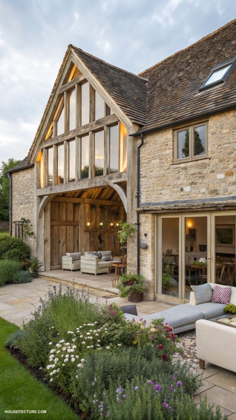 english manor houses Rustic barn conversion with contemporary interiors