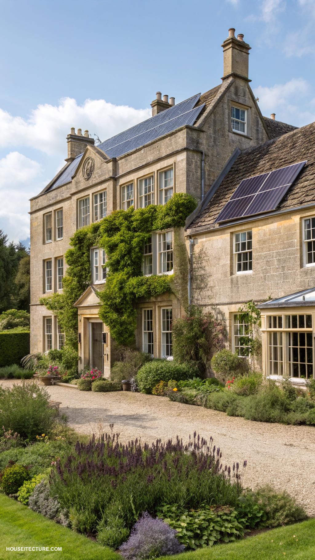 english manor houses Sustainable features blended with historical design