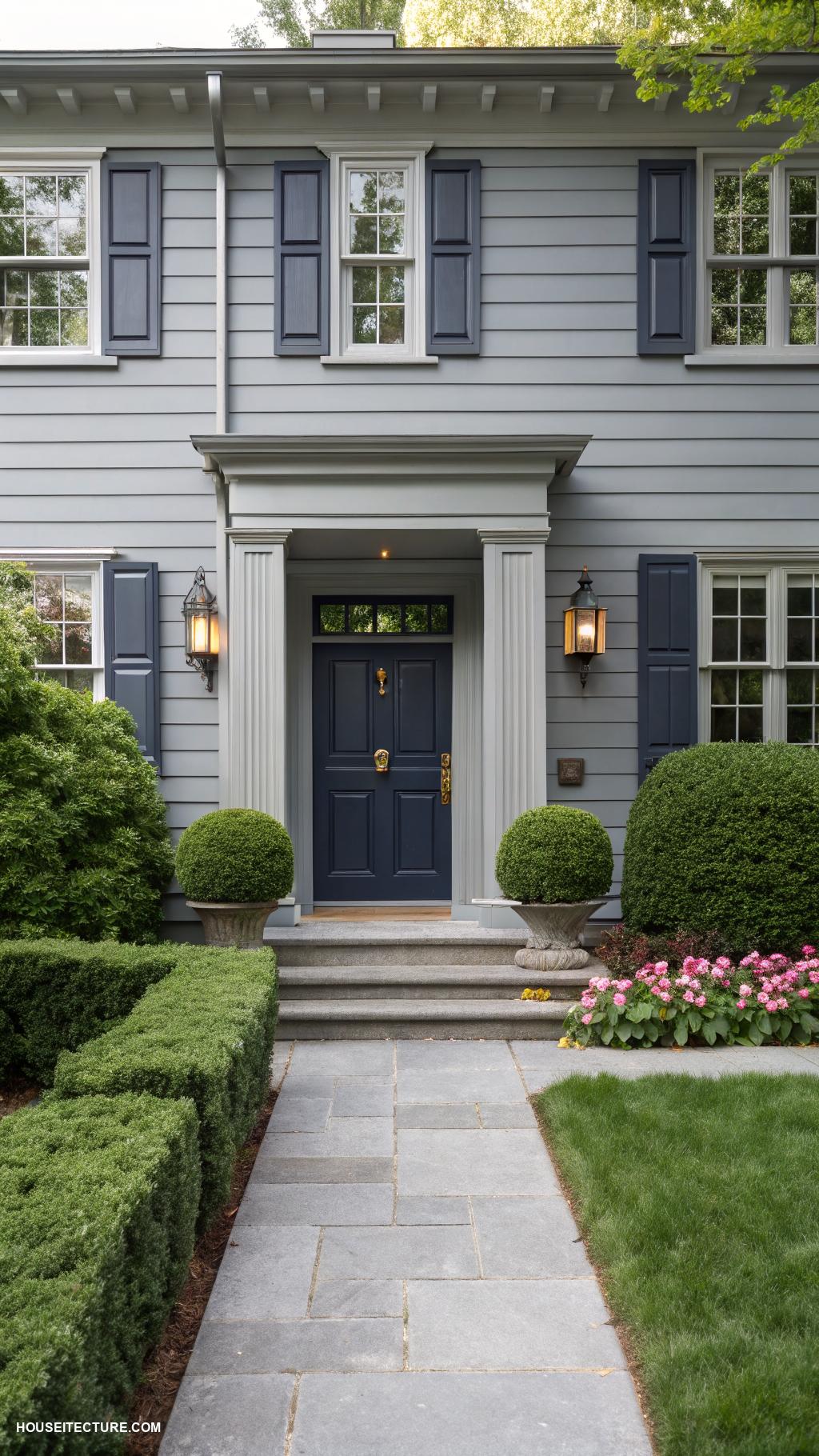 exterior house colors Classic gray for timeless sophistication